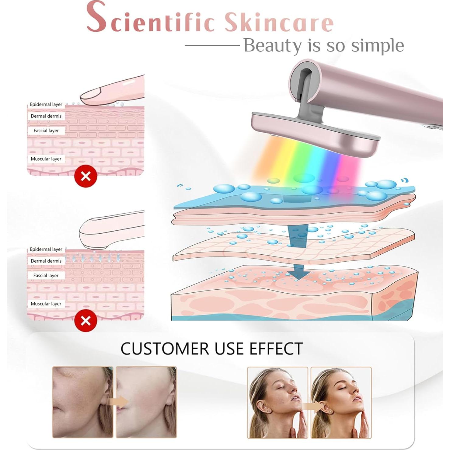 Terapia de Luz Roja LED Facial 7 en 1 Masajeador Shenzhen