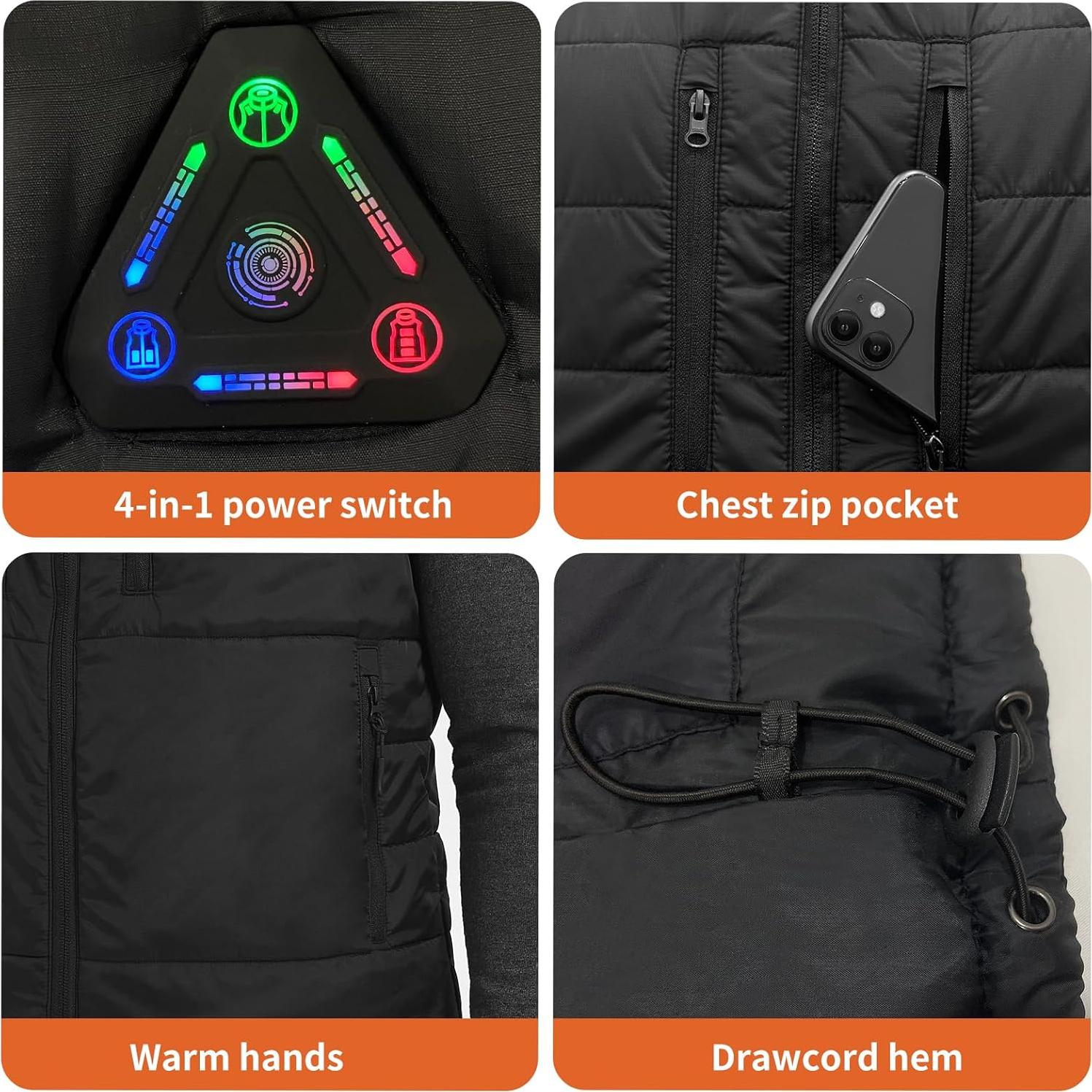 Chaleco Térmico Eléctrico FERNIDA 7.4V 16000mAh Hombre Mujer