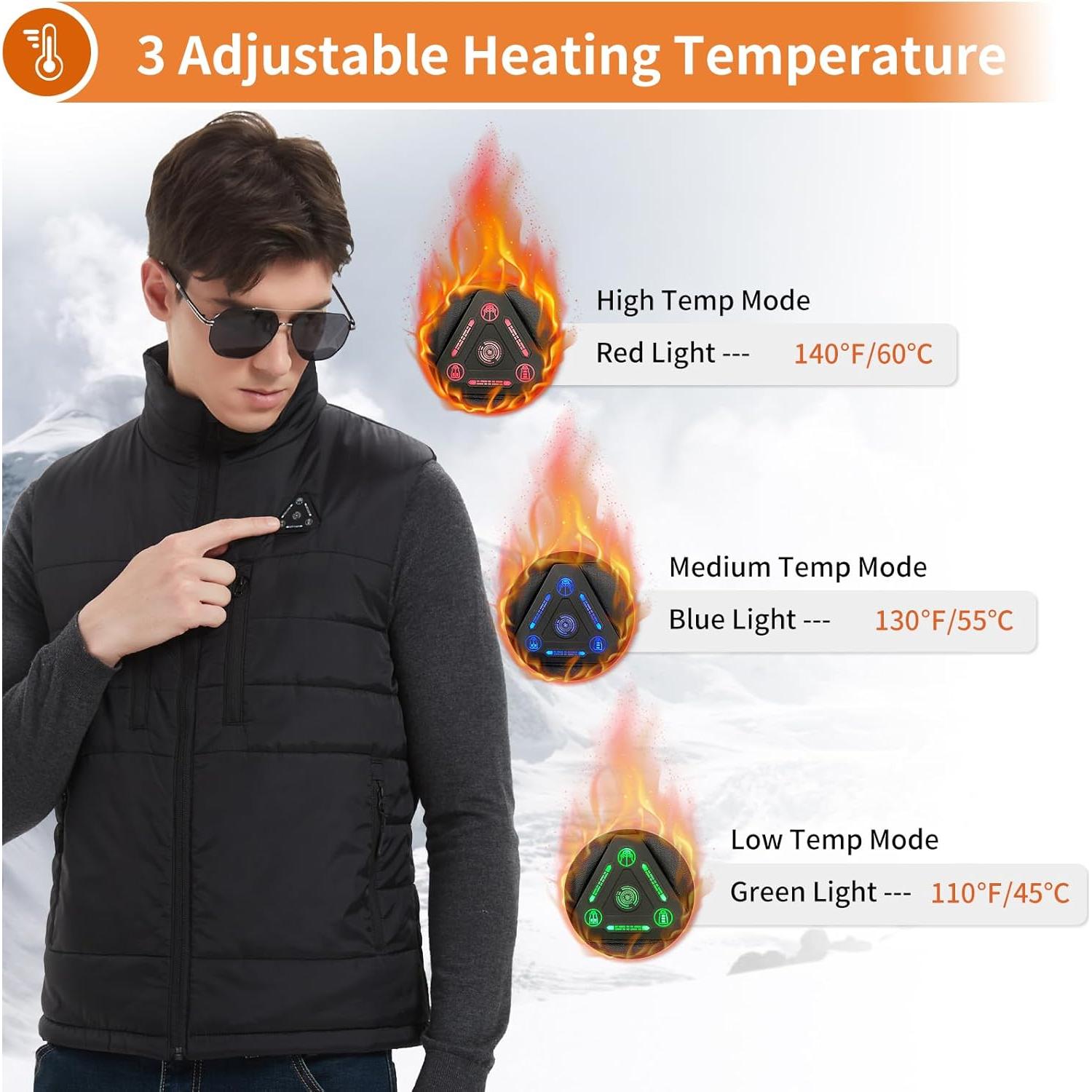 Chaleco Térmico Eléctrico FERNIDA 7.4V 16000mAh Hombre Mujer