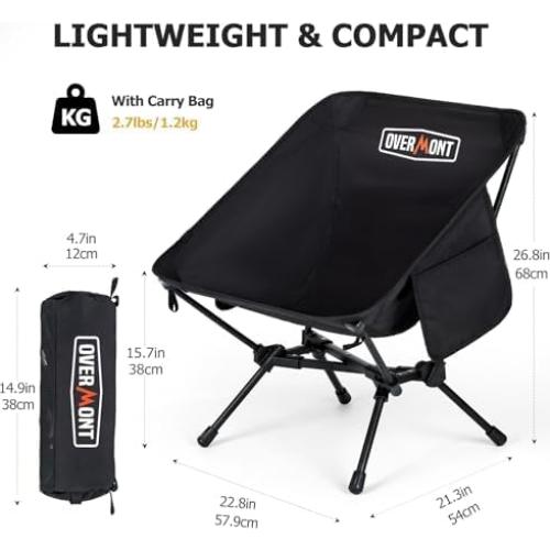 Silla de Camping Plegable Overmont OM-LMC-1 - Ultraligera
