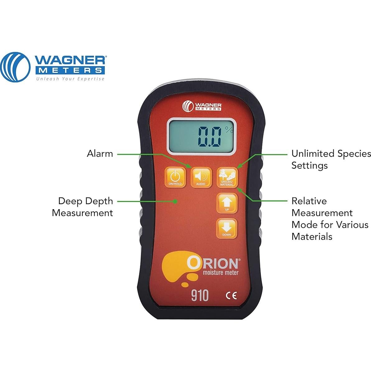 Medidor de Humedad de Madera Orion® 910 - Precisión y No Daño