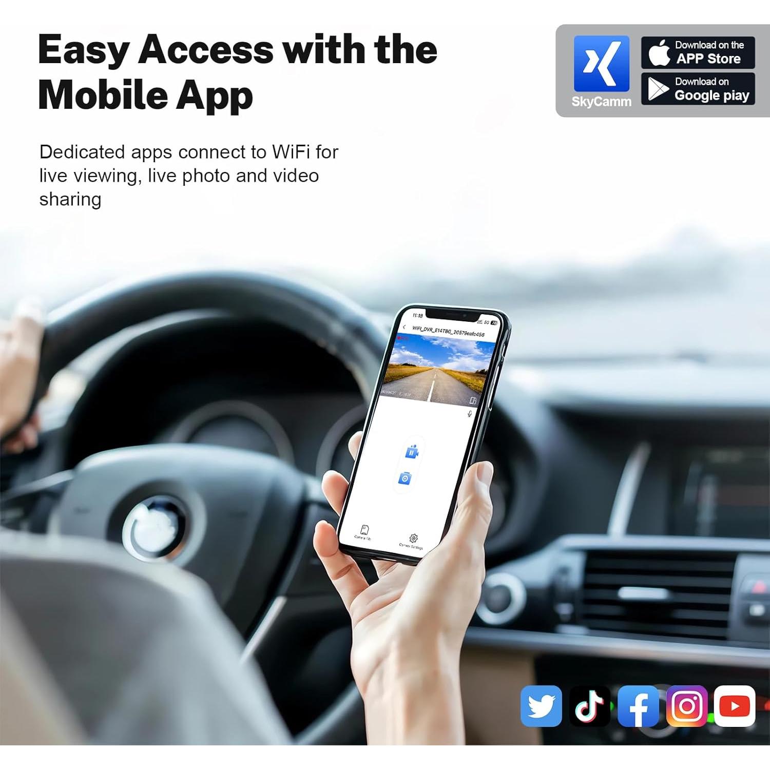 Cámara Dash 4K Mangoal para Buick Enclave 2018-2024 Modelo A