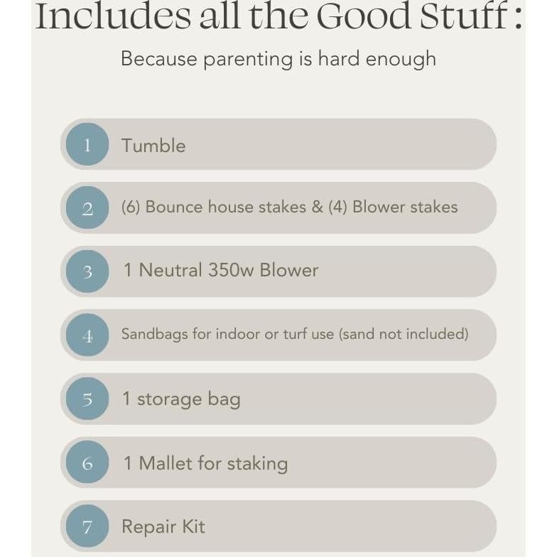 Castillo Inflable Tumble Neutro PLAYSMOL 2.44x2.44m para Niños