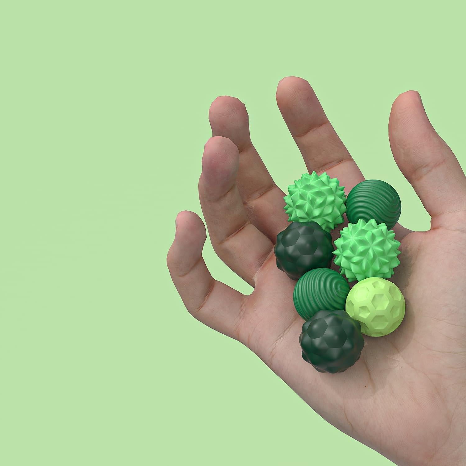 Bolas Antiestrés Magnéticas Ahorasky - 8 Pcs Silicona Verde