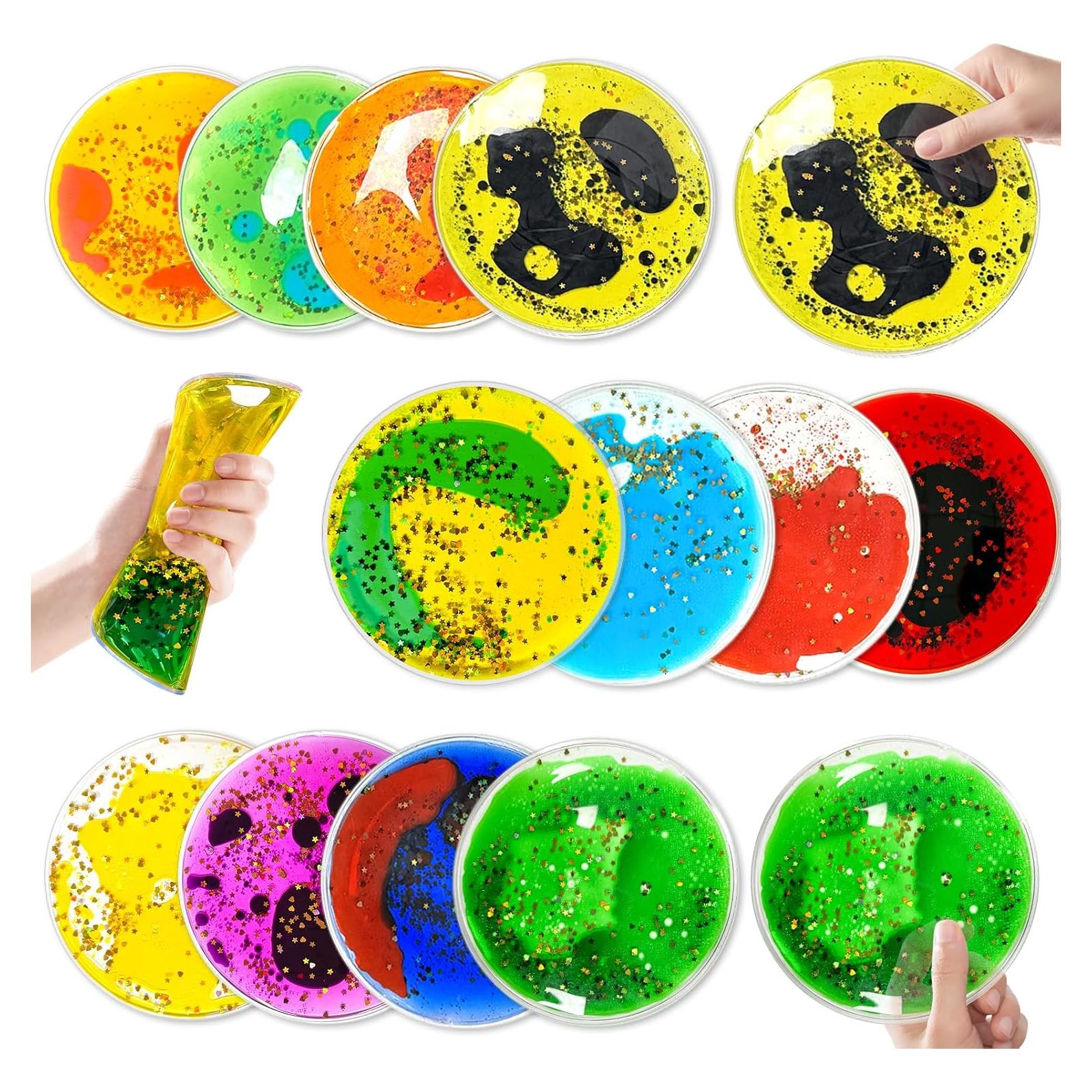 Azulejos Sensoriales de Gel Qoytqoy - 12 Paquetes Multicolor