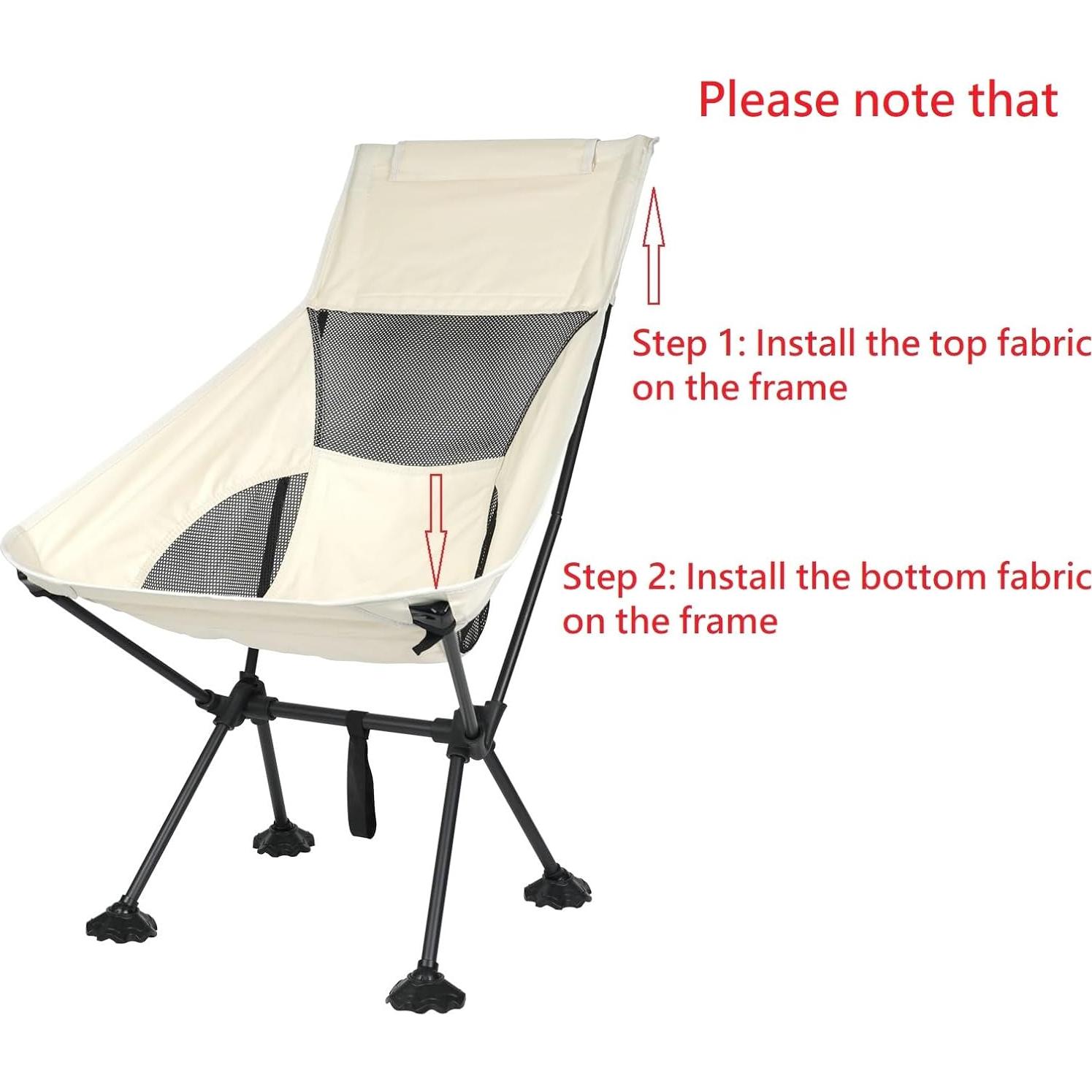 Silla de Camping IEJ Plegable Alta 136 kg Blanca Compacta