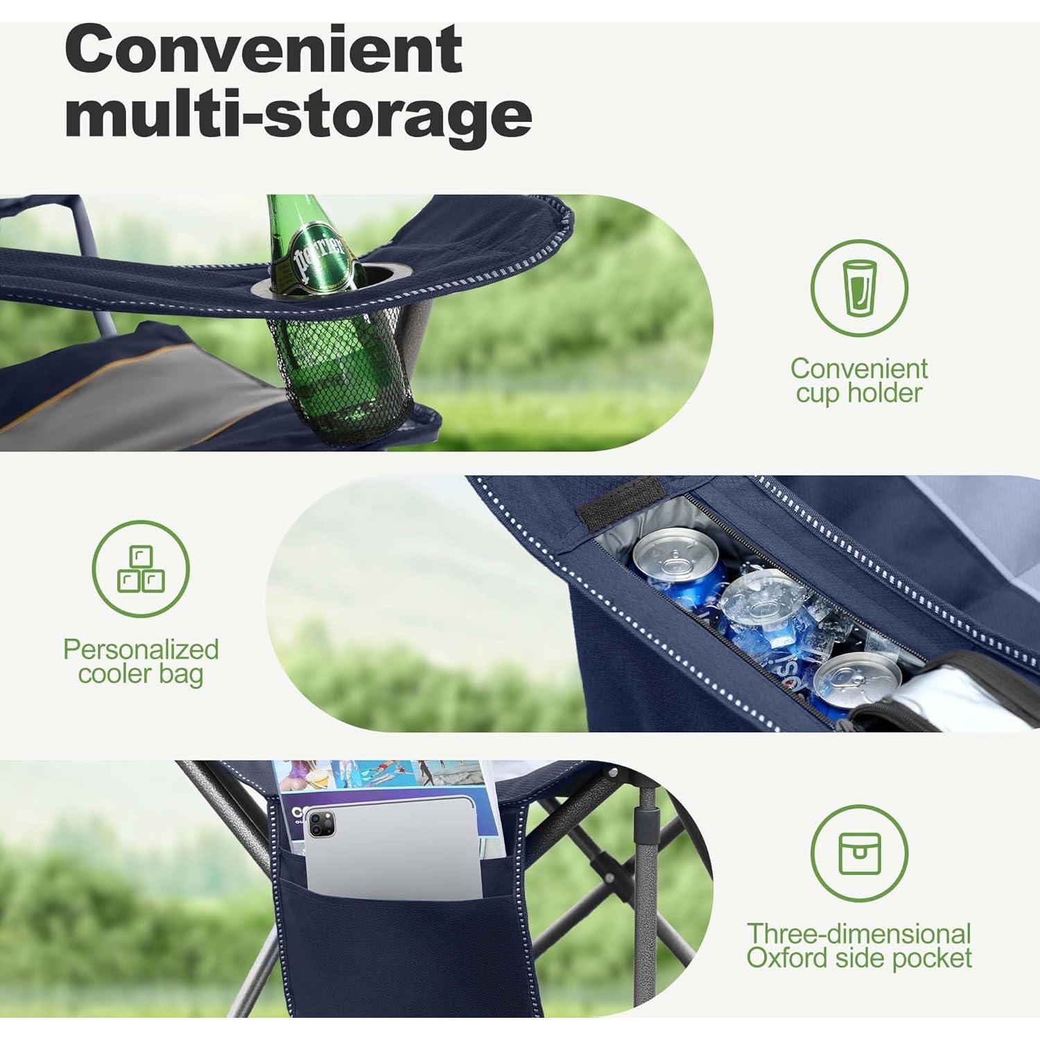 Silla de Camping Plegable Let's Camp Sobredimensionada 204 kg