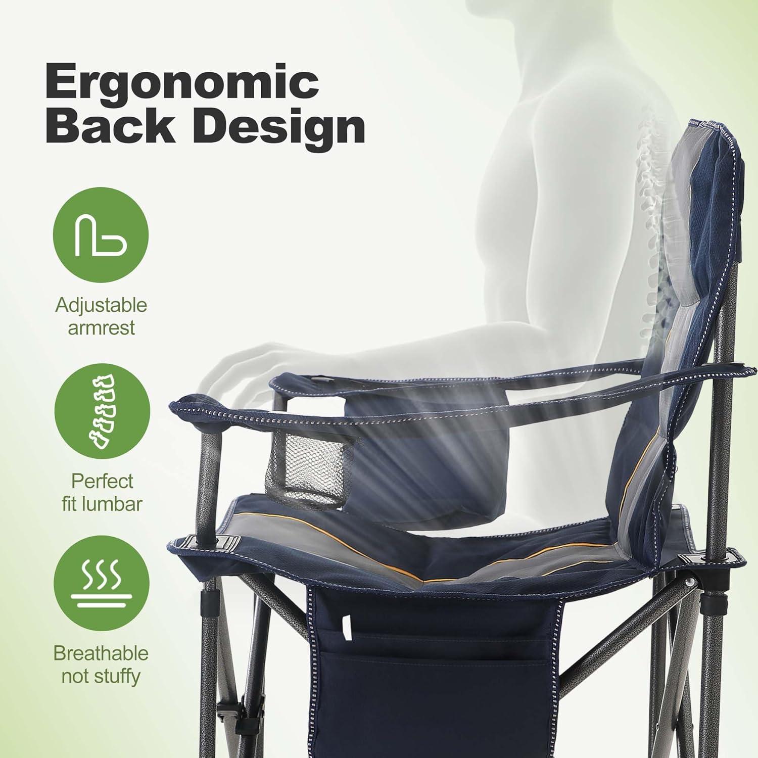 Silla de Camping Plegable Let's Camp Sobredimensionada 204 kg