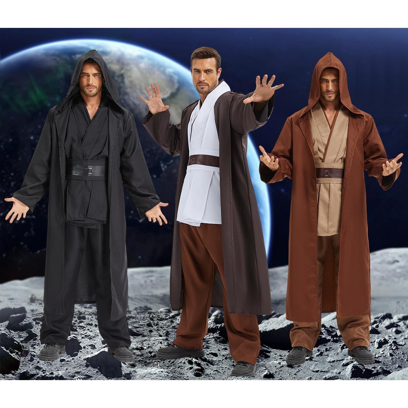 Disfraz de Jedi para Hombre con Sables de Luz y Túnica