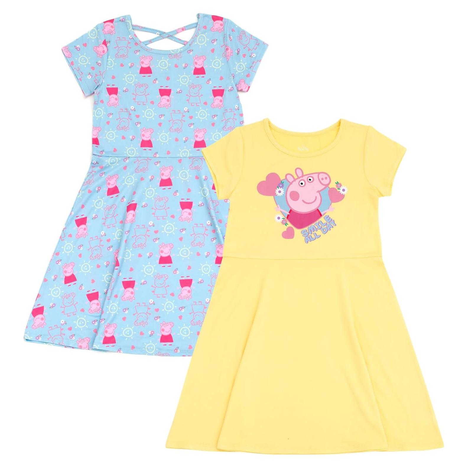 Vestidos Skater Peppa Pig Paquete 2 Niñas Talla 2T a 10-12