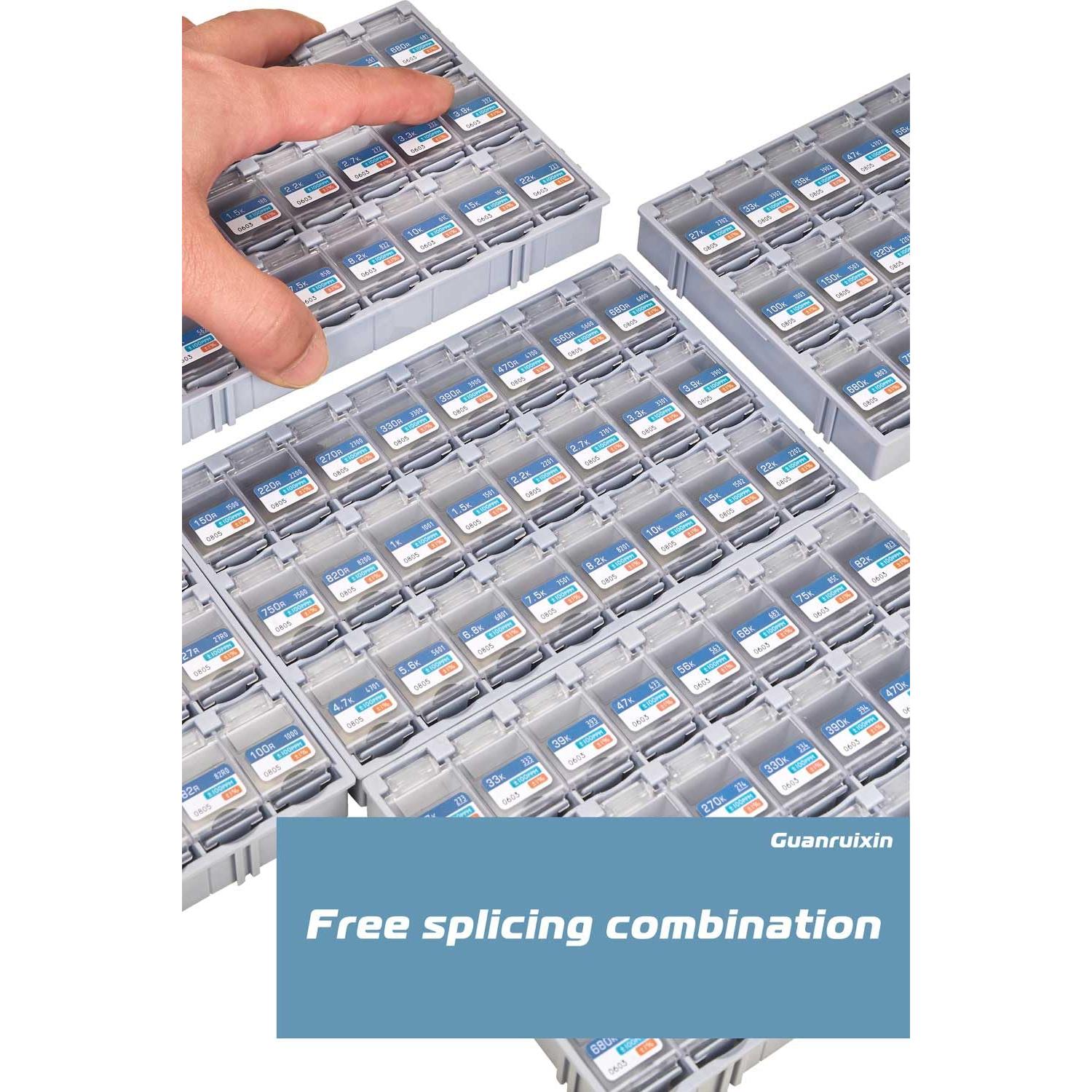 Kit de Resistores SMD Guanruixin EIA 0402 7200PCS 72 Valores