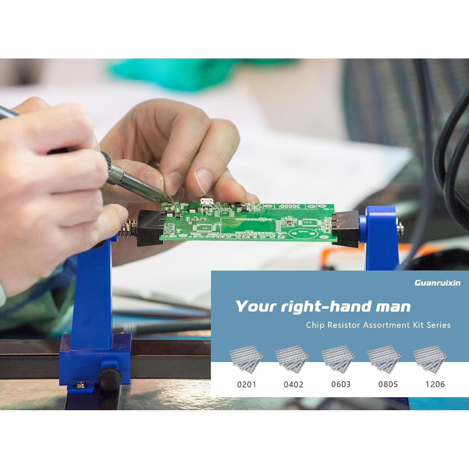 Kit de Resistores SMD Guanruixin EIA 0402 7200PCS 72 Valores
