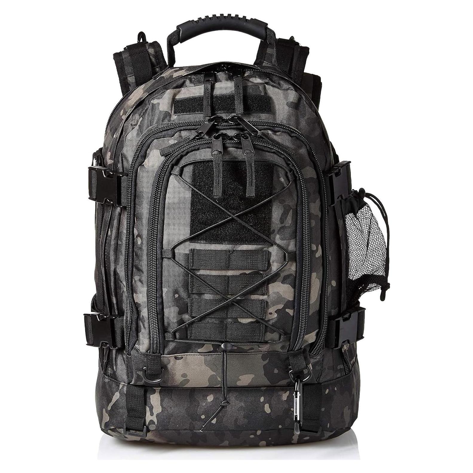 Mochila táctica Camo Negro 40L para senderismo y viaje