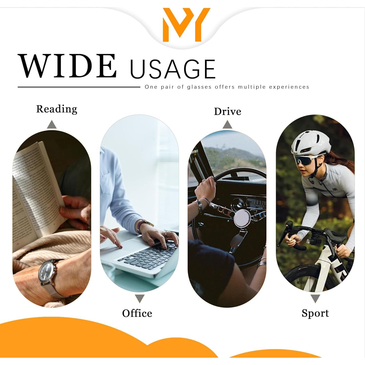 Gafas de lectura progresivas fotoquímicas TR90 UV400