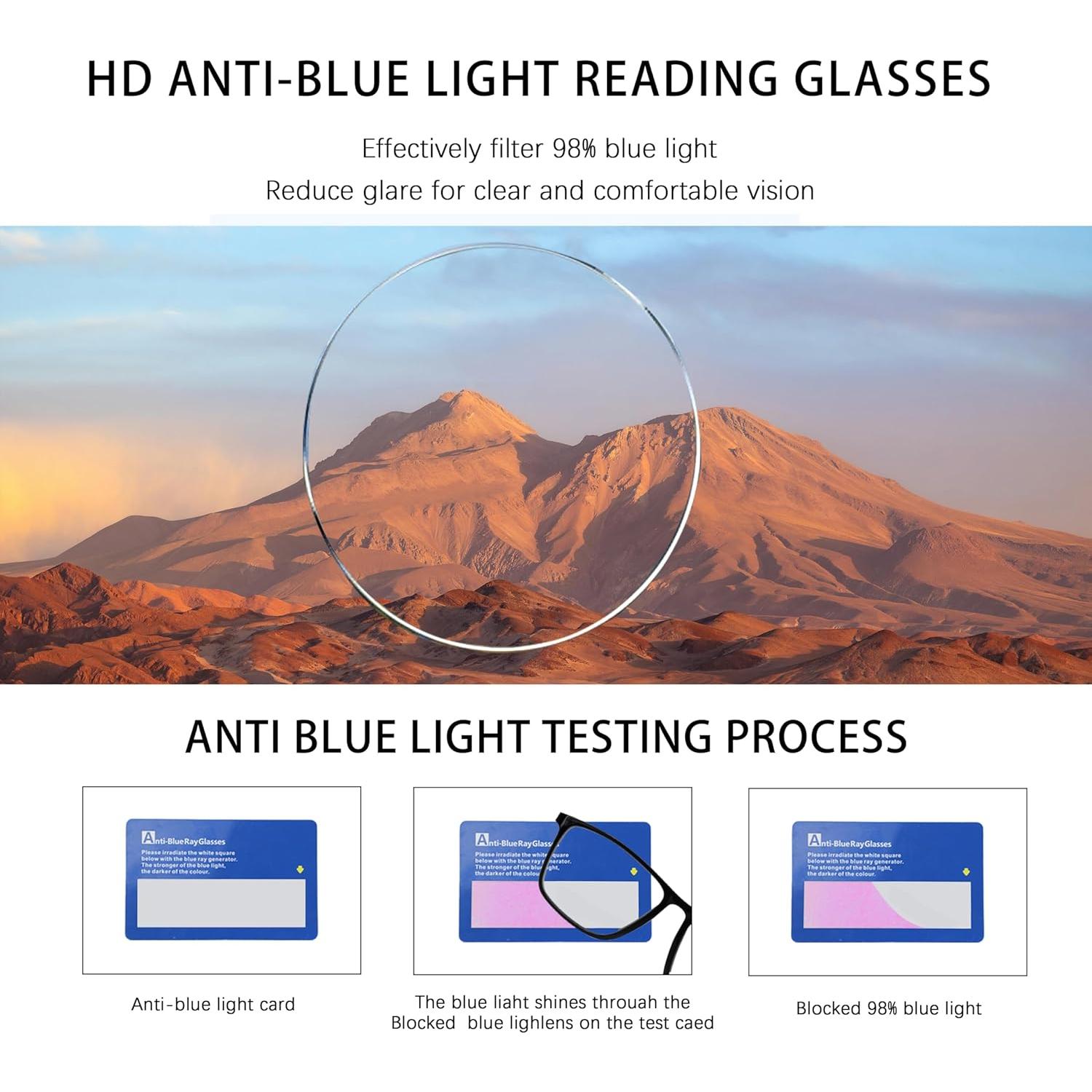 Gafas de lectura progresivas fotoquímicas TR90 3.0x negras