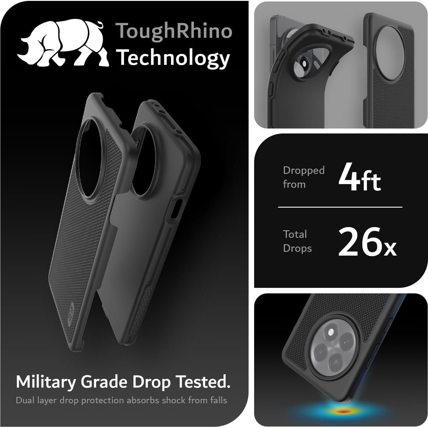 Funda TUDIA para OnePlus 13R 5G - Doble Capa Militar Negra