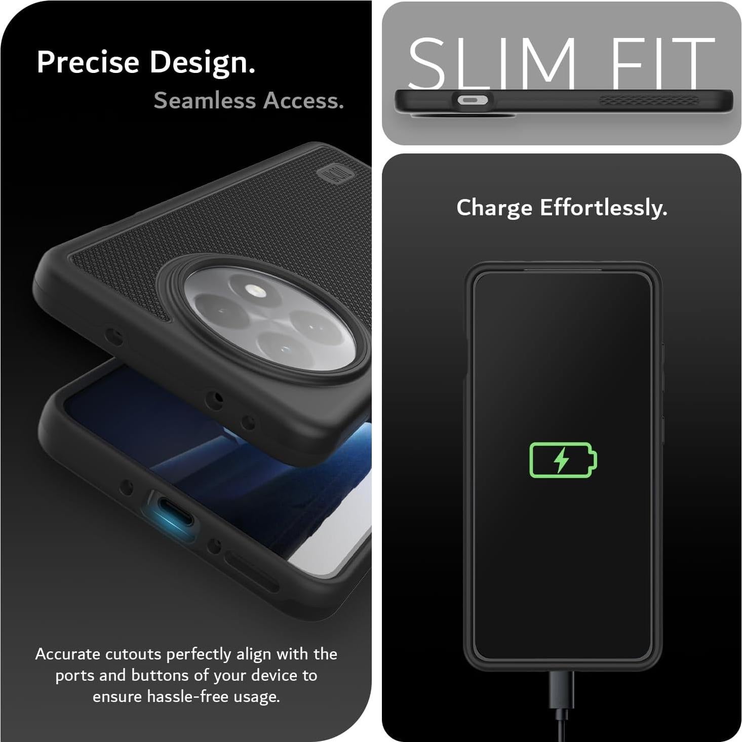 Funda TUDIA para OnePlus 13R 5G - Doble Capa Militar Negra