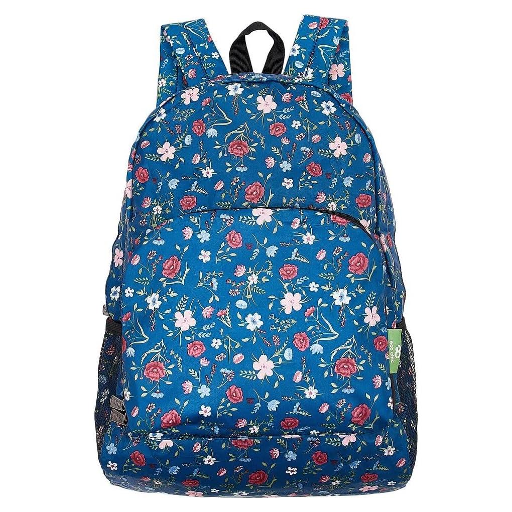 Mochila Plegable ECO CHIC Impermeable 18L Navy Floral