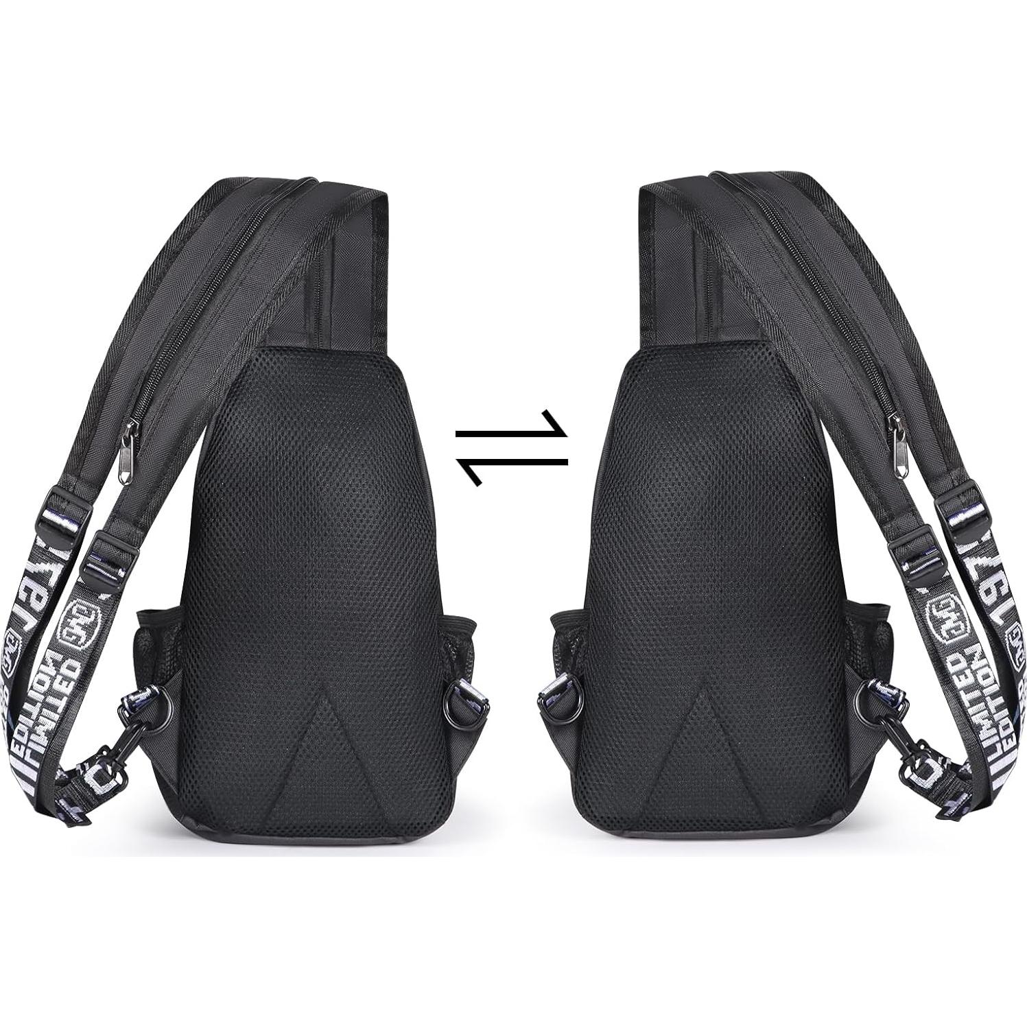 Mochila Cruzada VALUEQLO Negra Multifuncional para Viajes