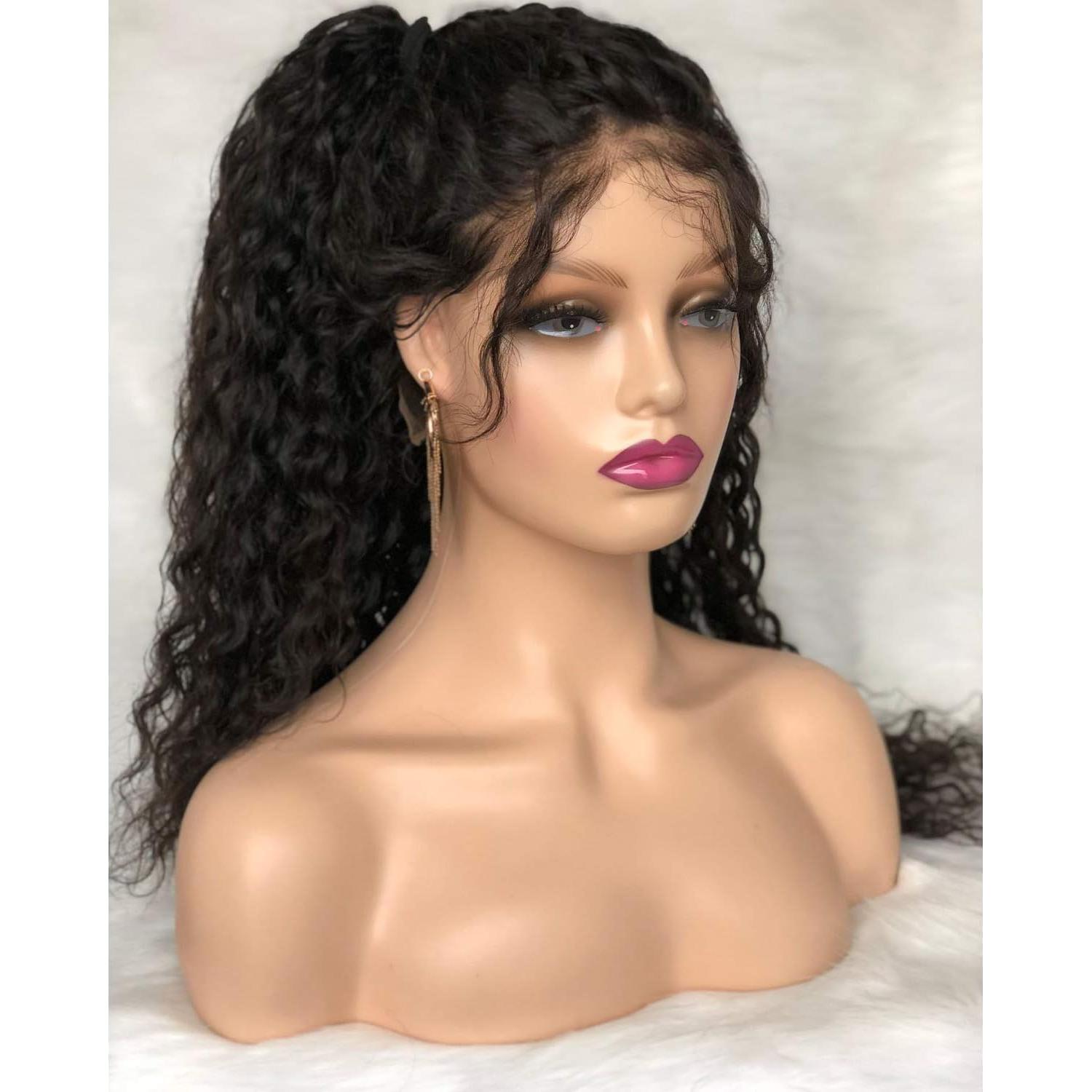 Cabeza de maniquí femenino Voloria con hombros y maquillaje