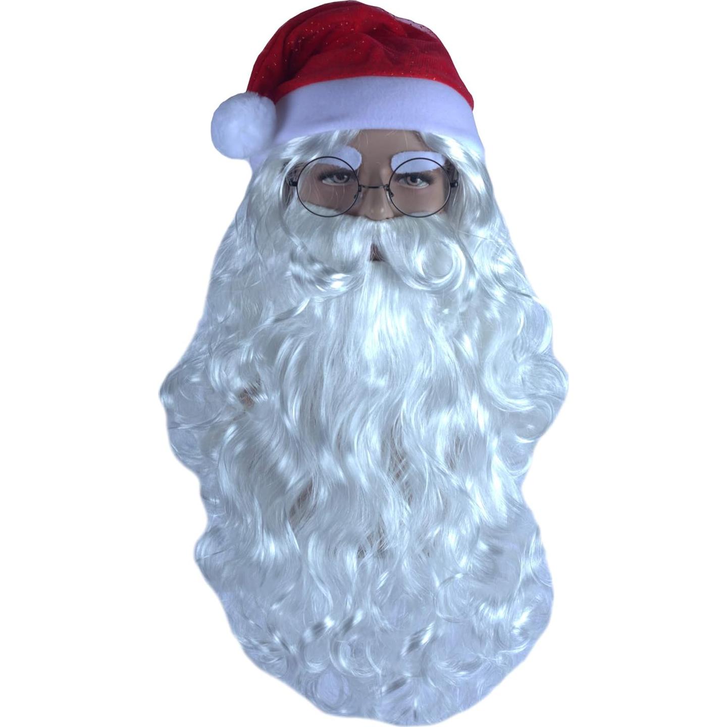Conjunto de peluca y accesorios de Santa Claus Angelaicos