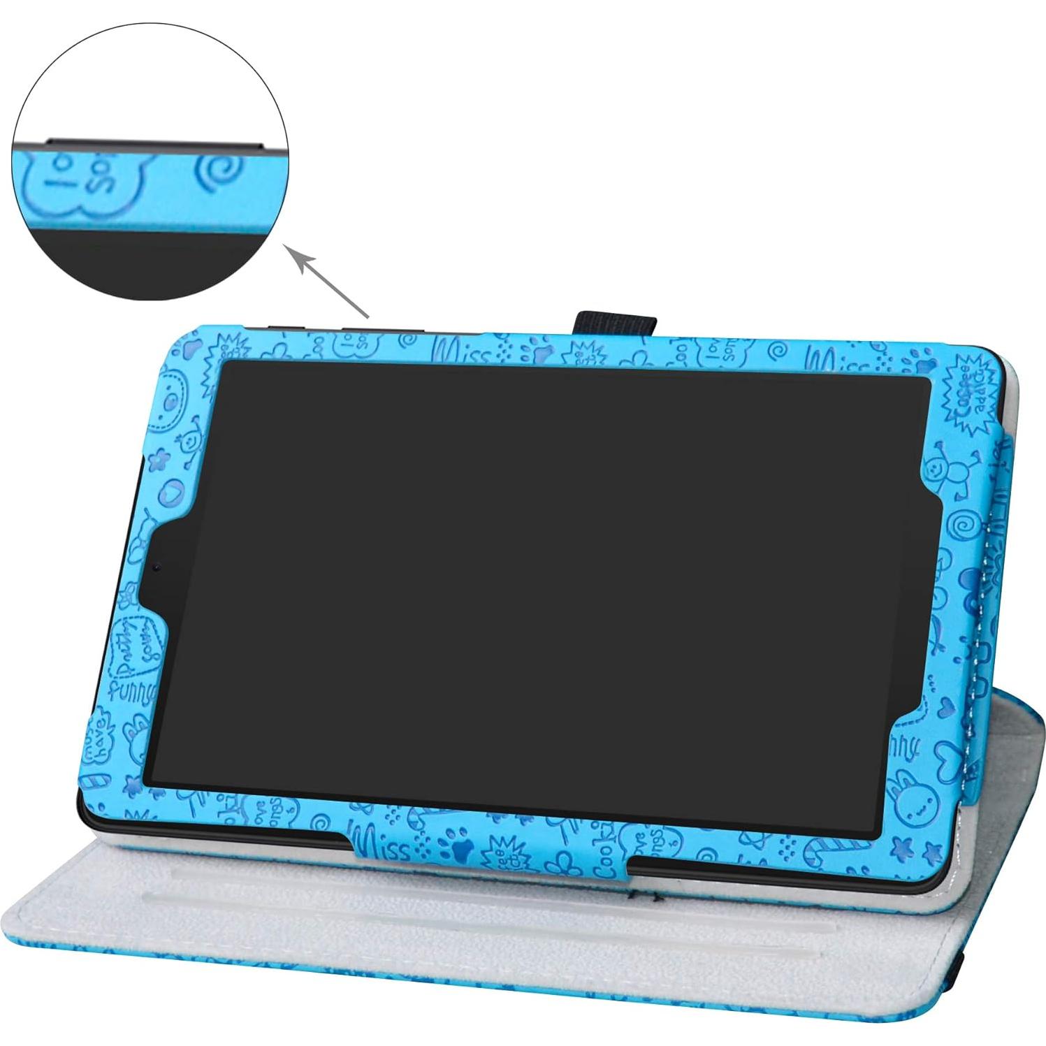 Funda Rotatoria Bige para Alcatel Joy Tab 8" - Azul