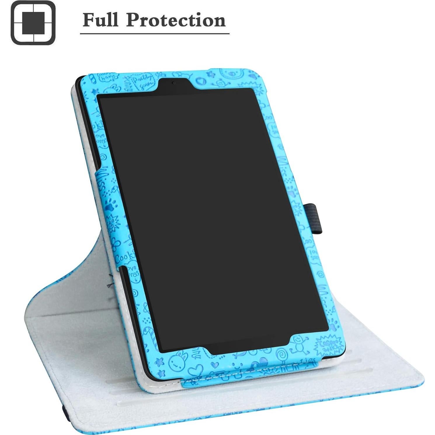 Funda Rotatoria Bige para Alcatel Joy Tab 8" - Azul
