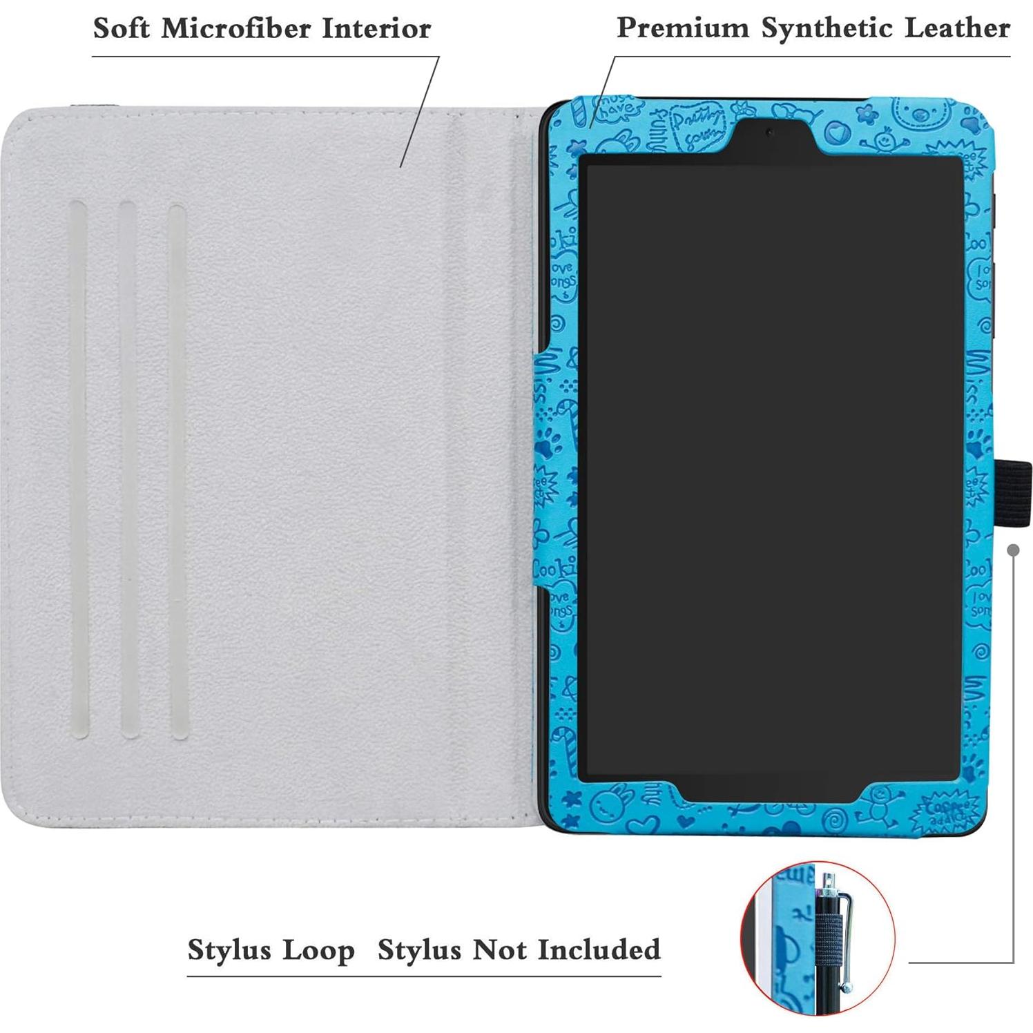 Funda Rotatoria Bige para Alcatel Joy Tab 8" - Azul