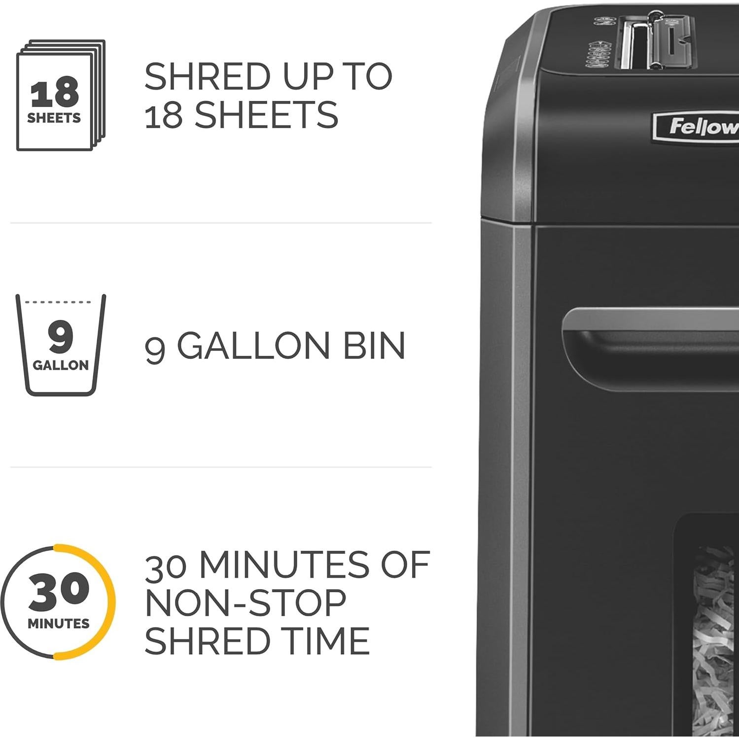Trituradora de Papel Fellowes Powershred 99Ci 18 Hojas Corte Cruzado