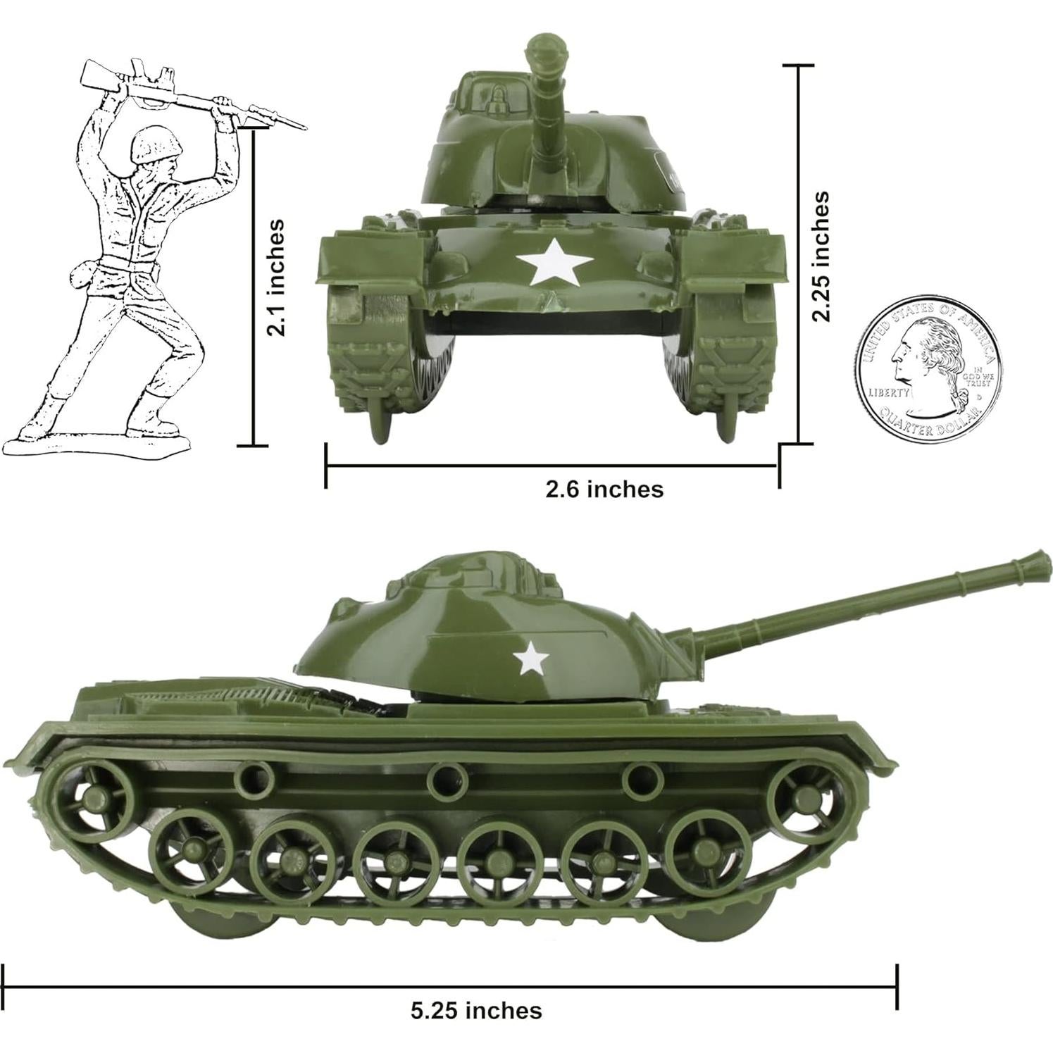 Cubo de Soldados TimMee Verde OD y Tan 54 piezas
