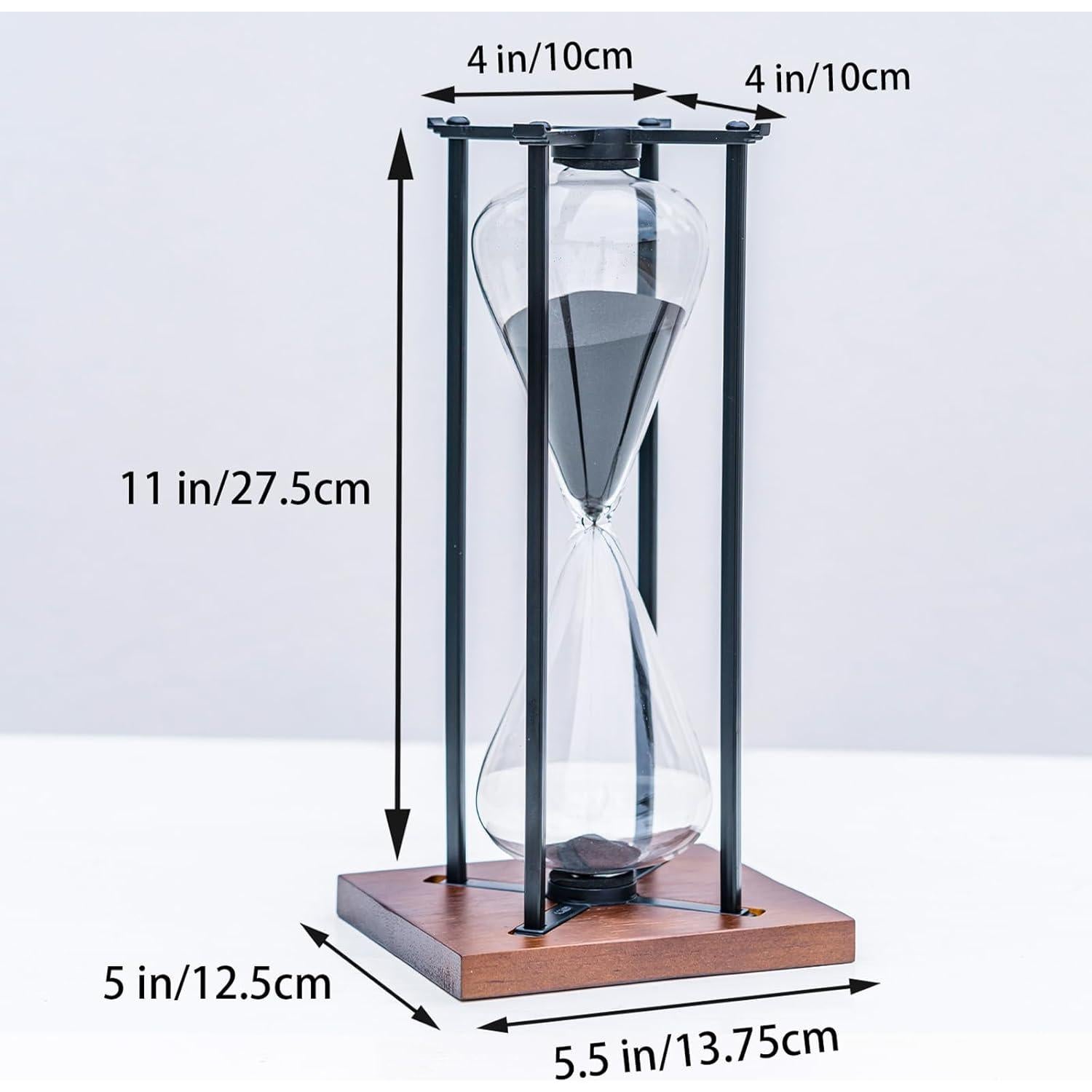 Temporizador de Arena Lmzxmcy Negro 60 Minutos Decorativo