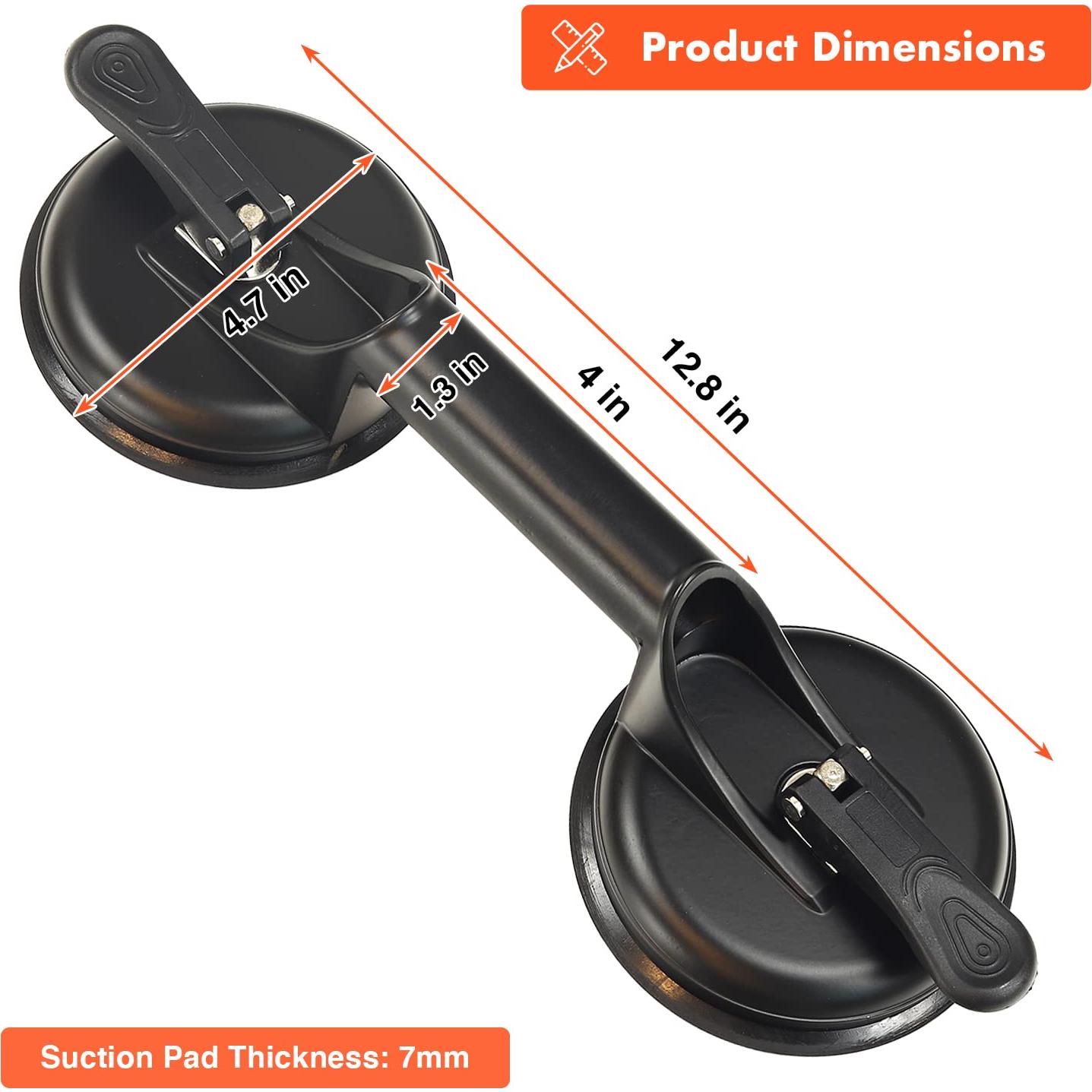 2 Ventosas de Aluminio Genubi para Cristales y Azulejos