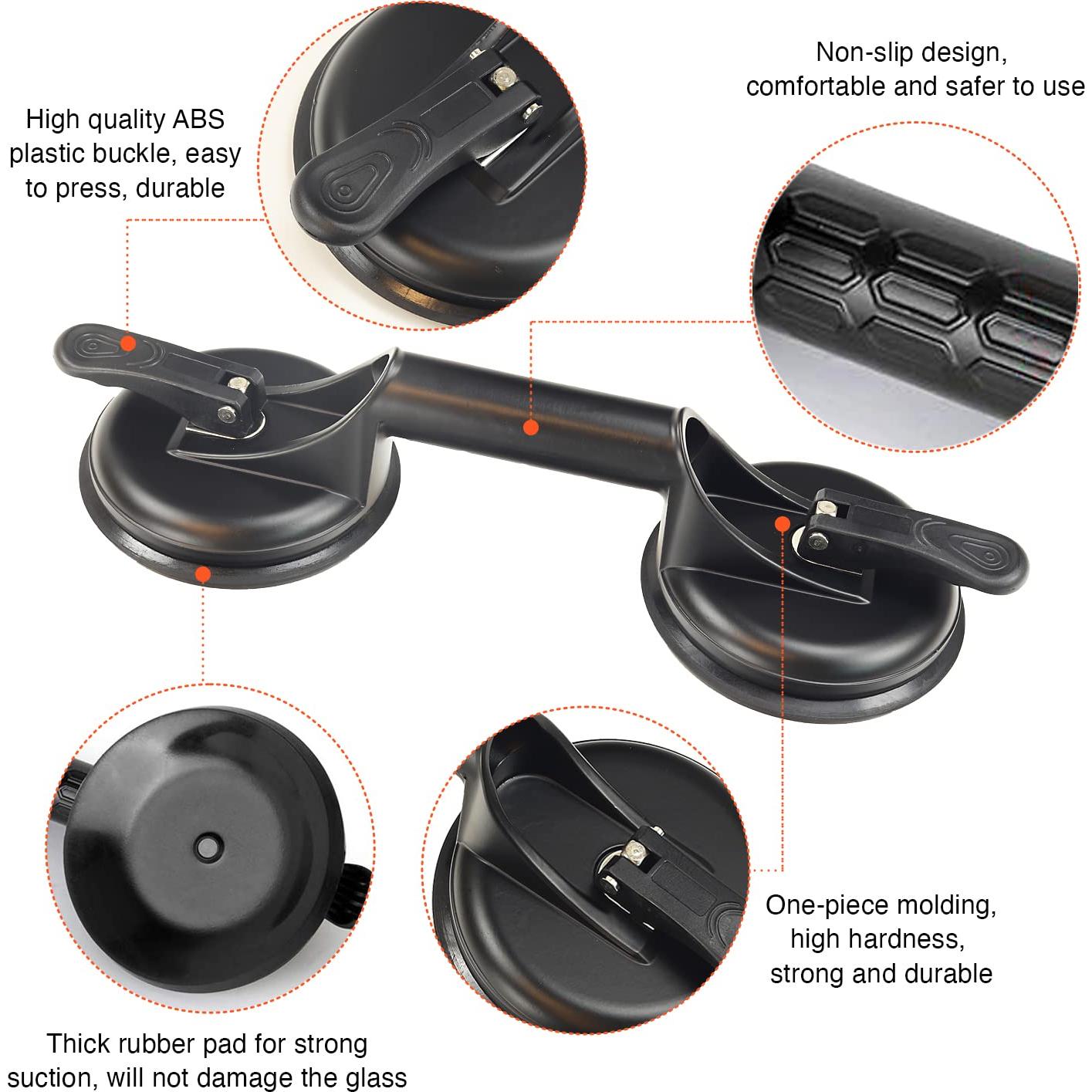 2 Ventosas de Aluminio Genubi para Cristales y Azulejos