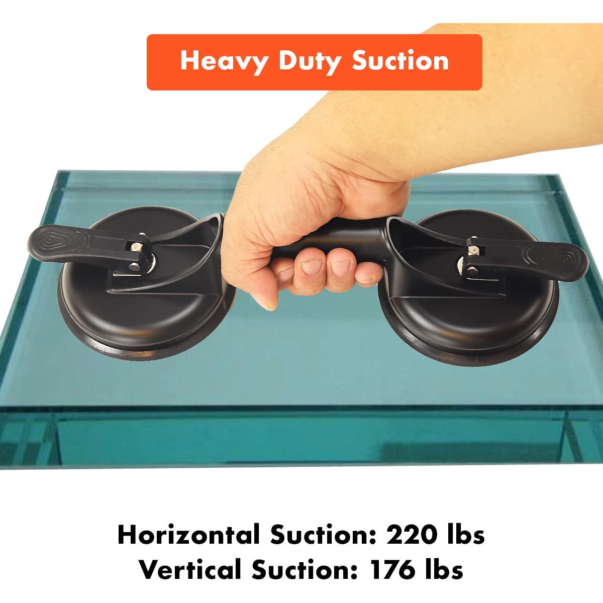 2 Ventosas de Aluminio Genubi para Cristales y Azulejos