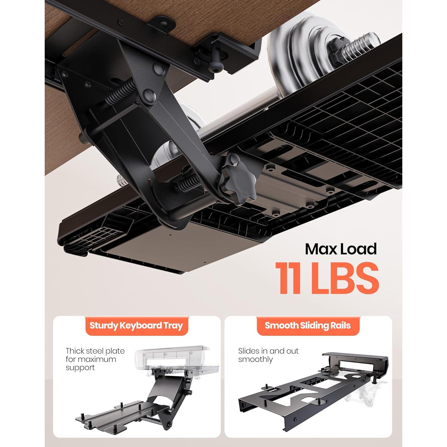 Bandeja de Teclado Ergonómica Klearlook 62 cm Ajustable