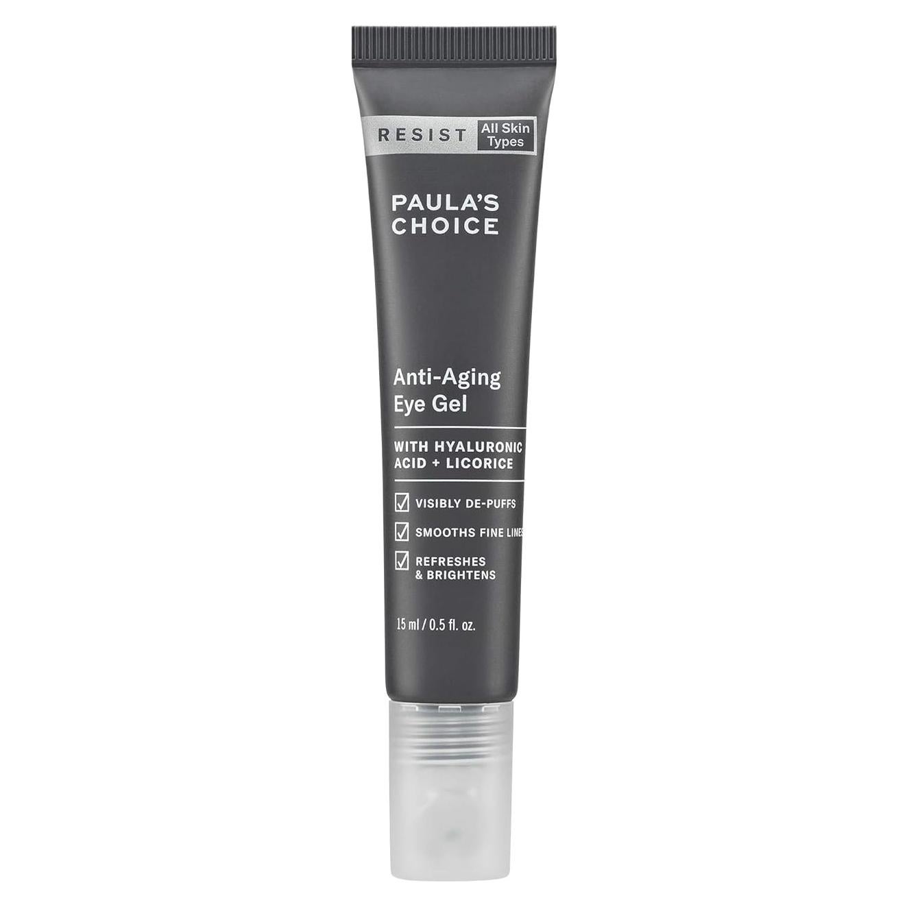 Paula's Choice RESIST Anti-Aging Eye Gel with Hyaluronic Acid, for Dark Circles, Puffy Eyes, Crow's Feet, Fine Lines & Wrinkles, 0.5 Ounce