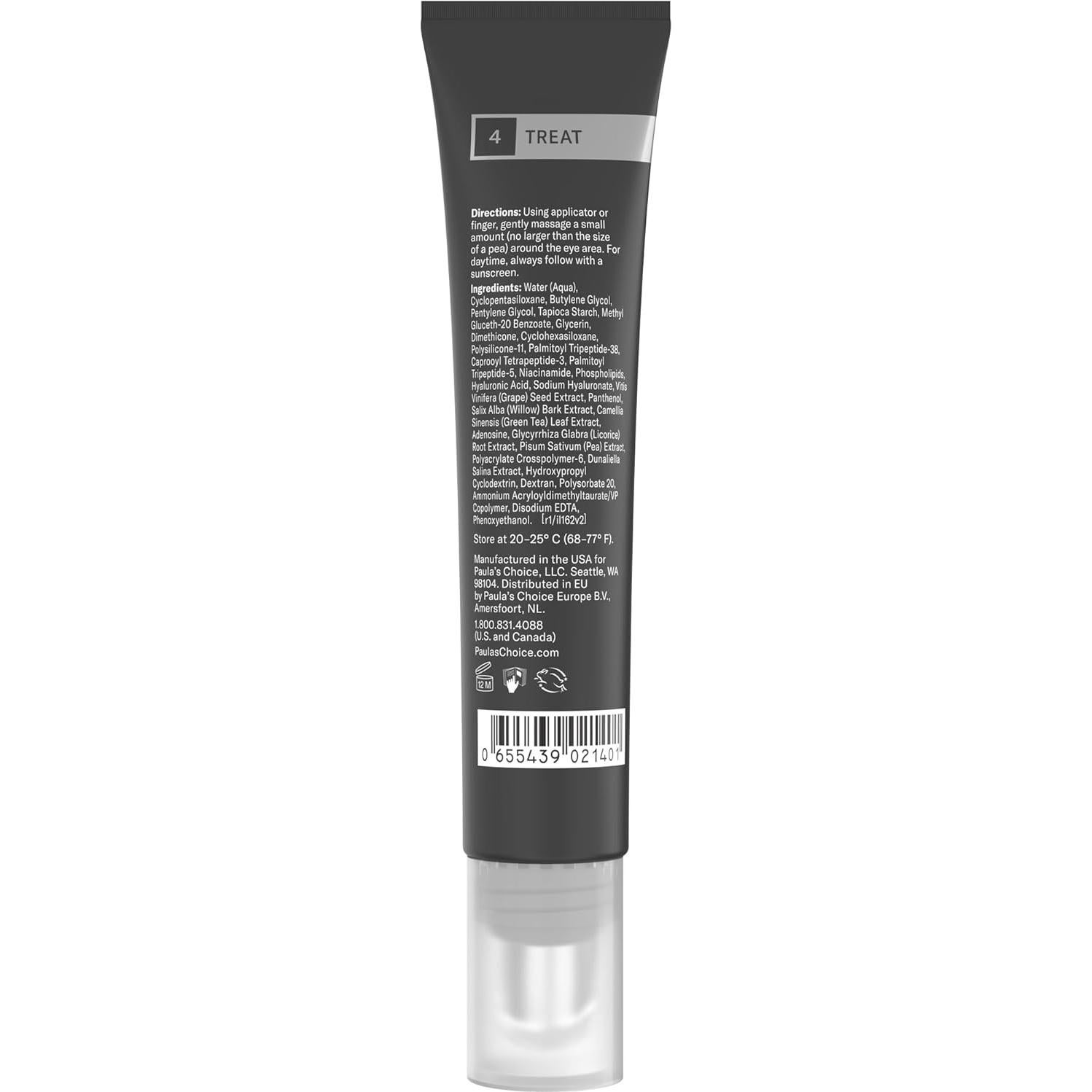 Paula's Choice RESIST Anti-Aging Eye Gel with Hyaluronic Acid, for Dark Circles, Puffy Eyes, Crow's Feet, Fine Lines & Wrinkles, 0.5 Ounce