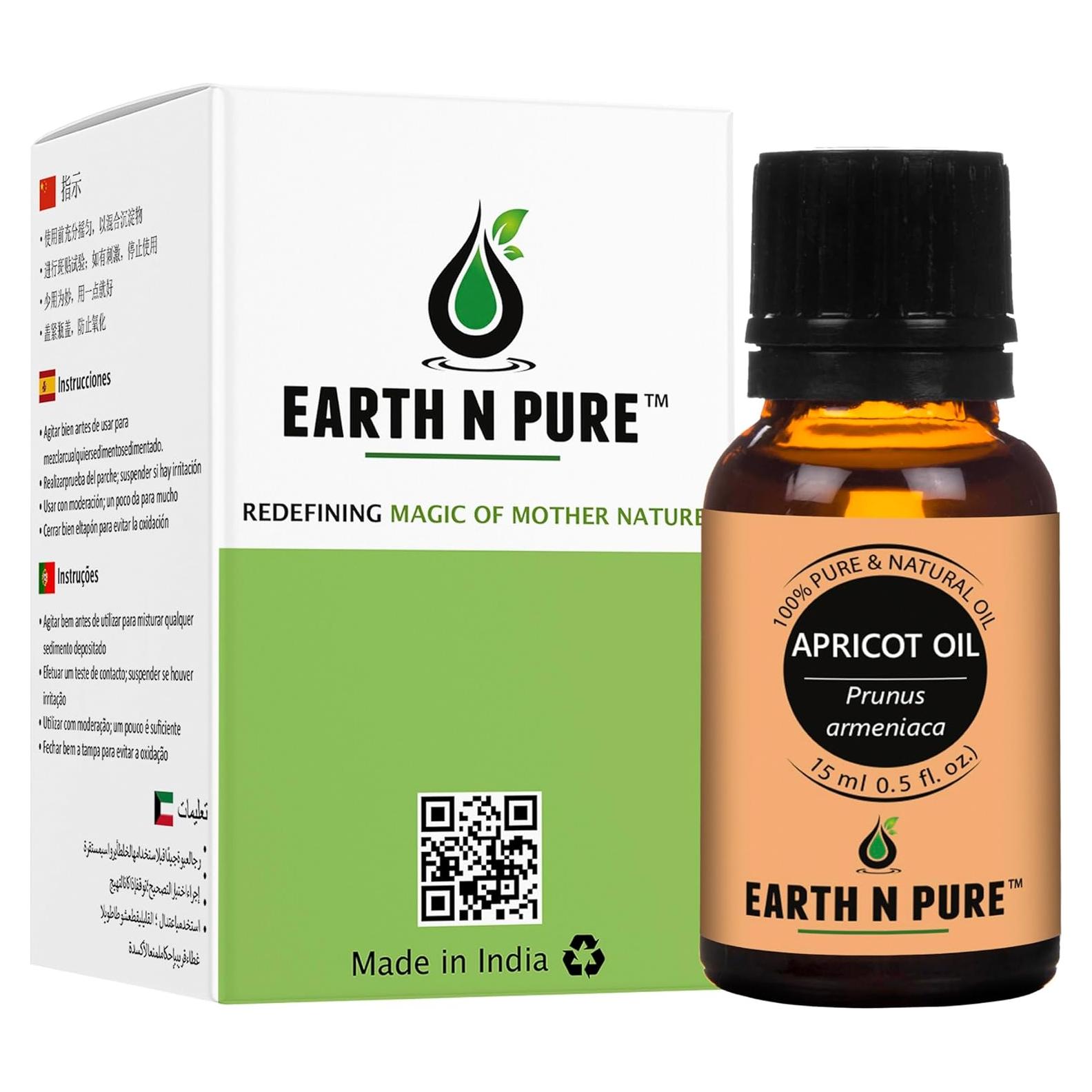 Aceite de Albaricoque Earth N Pure 15 ml Prensado en Frío