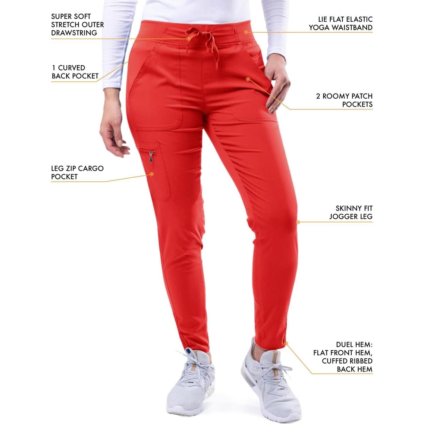 Conjunto de Scrubs Adar Pro Movement Mujeres - Top V y Pantalones Jogger