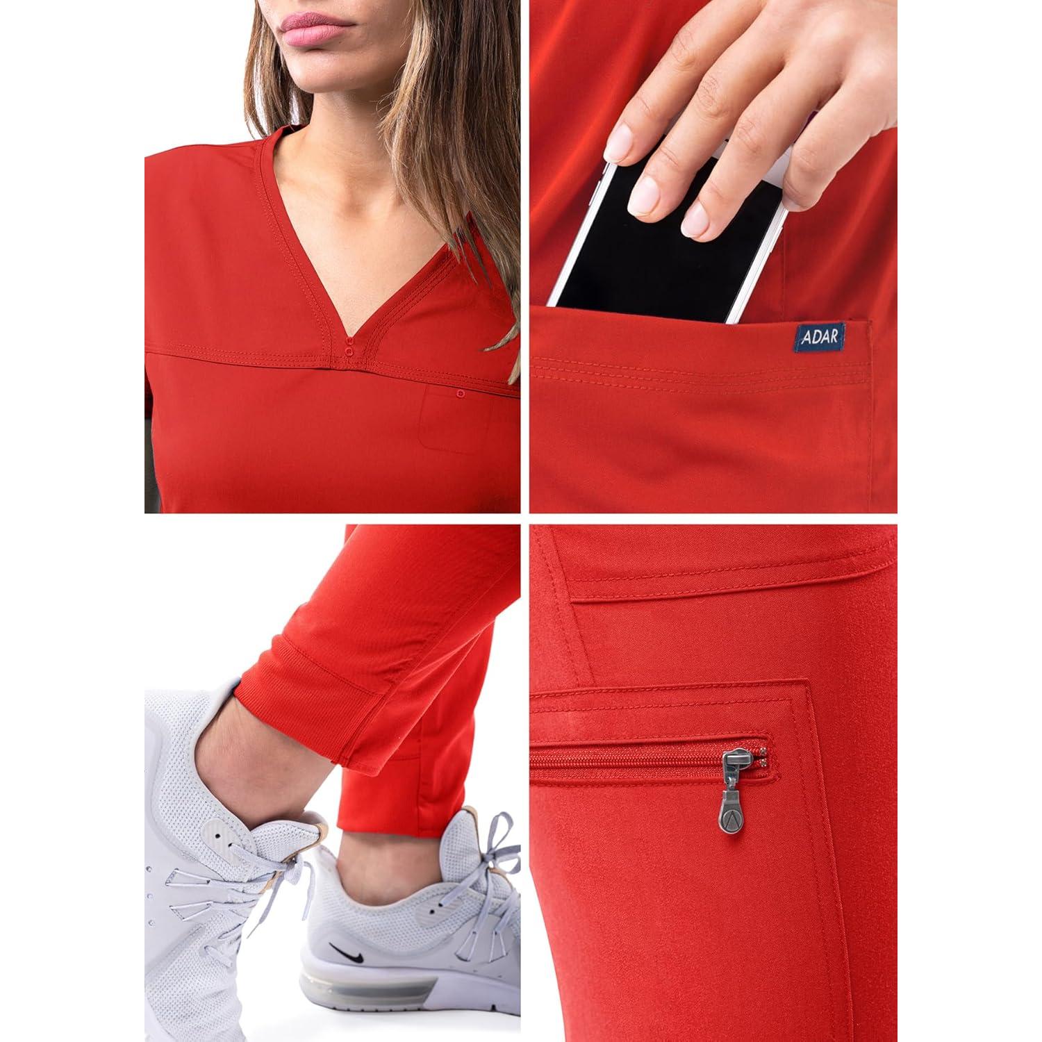 Conjunto de Scrubs Adar Pro Movement Mujeres - Top V y Pantalones Jogger