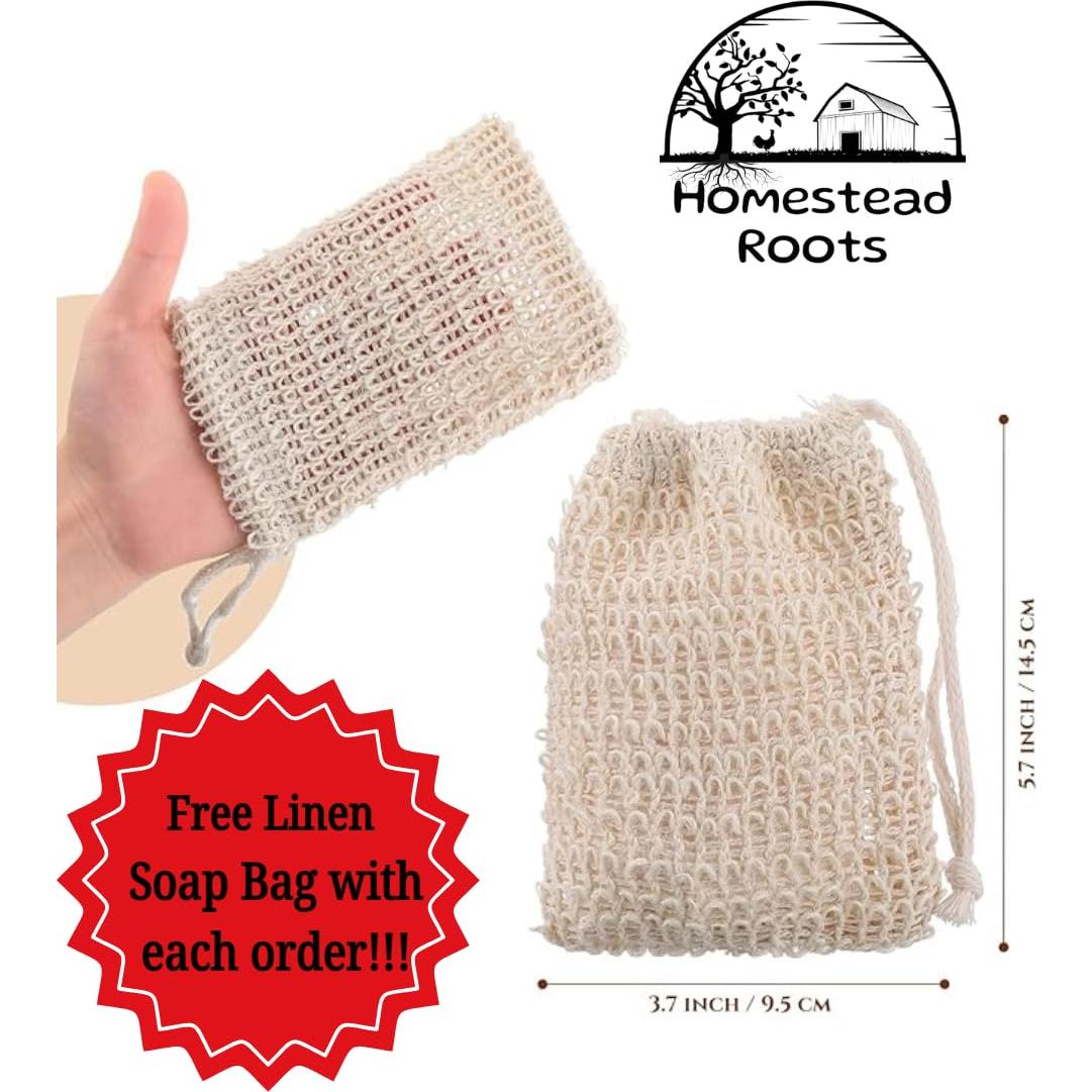 Jabón Artesanal Vainilla Ámbar Homestead Roots - 3 Barras 425g