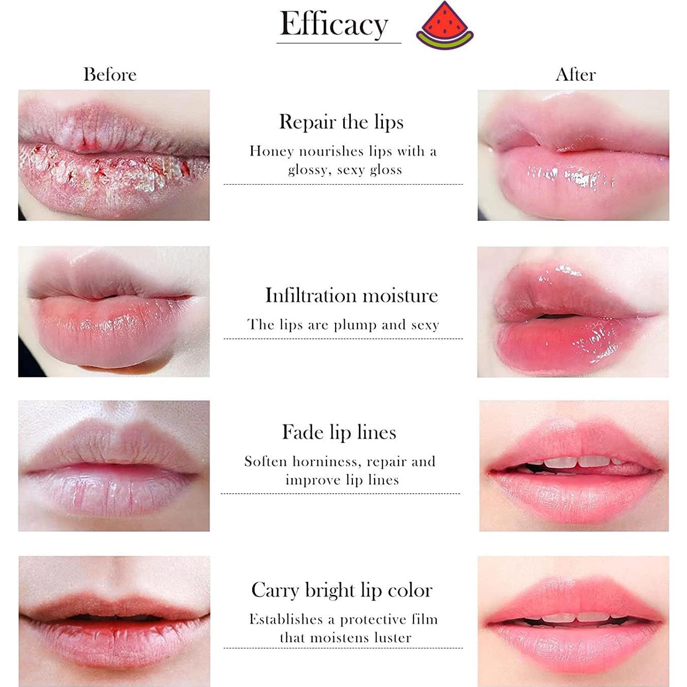 Bálsamo Labial Hidratante Eakroo - 10 PCS Miel y Frutas