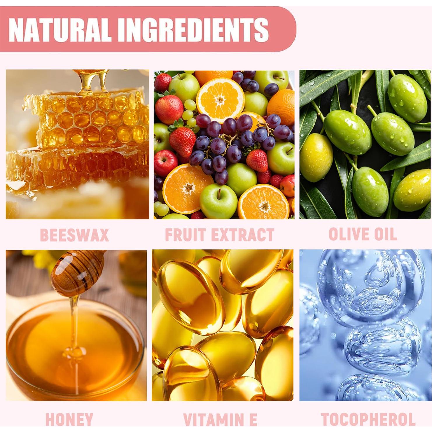 Bálsamo Labial Hidratante Eakroo - 10 PCS Miel y Frutas