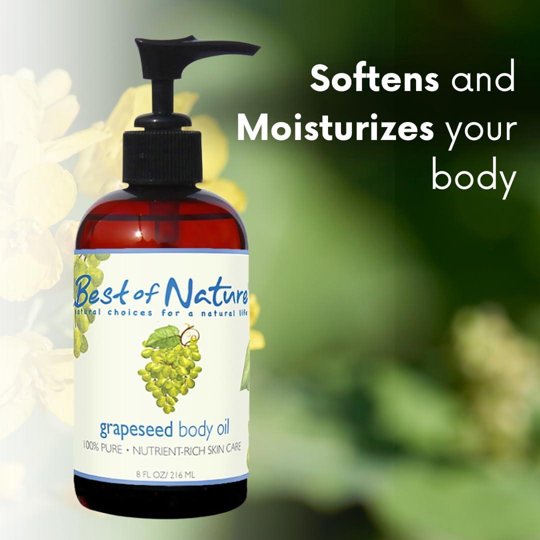 Aceite de Masaje 100% Puro Semilla de Uva Lo Mejor de la Naturaleza 226g