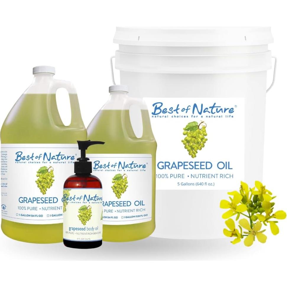 Aceite de Masaje 100% Puro Semilla de Uva Lo Mejor de la Naturaleza 226g