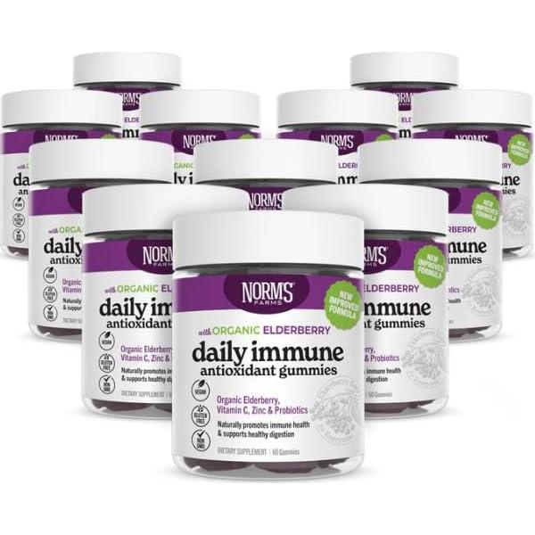 Gomitas de Saúco Orgánicas Norm's Farms - Inmunidad Diaria 60 Unidades