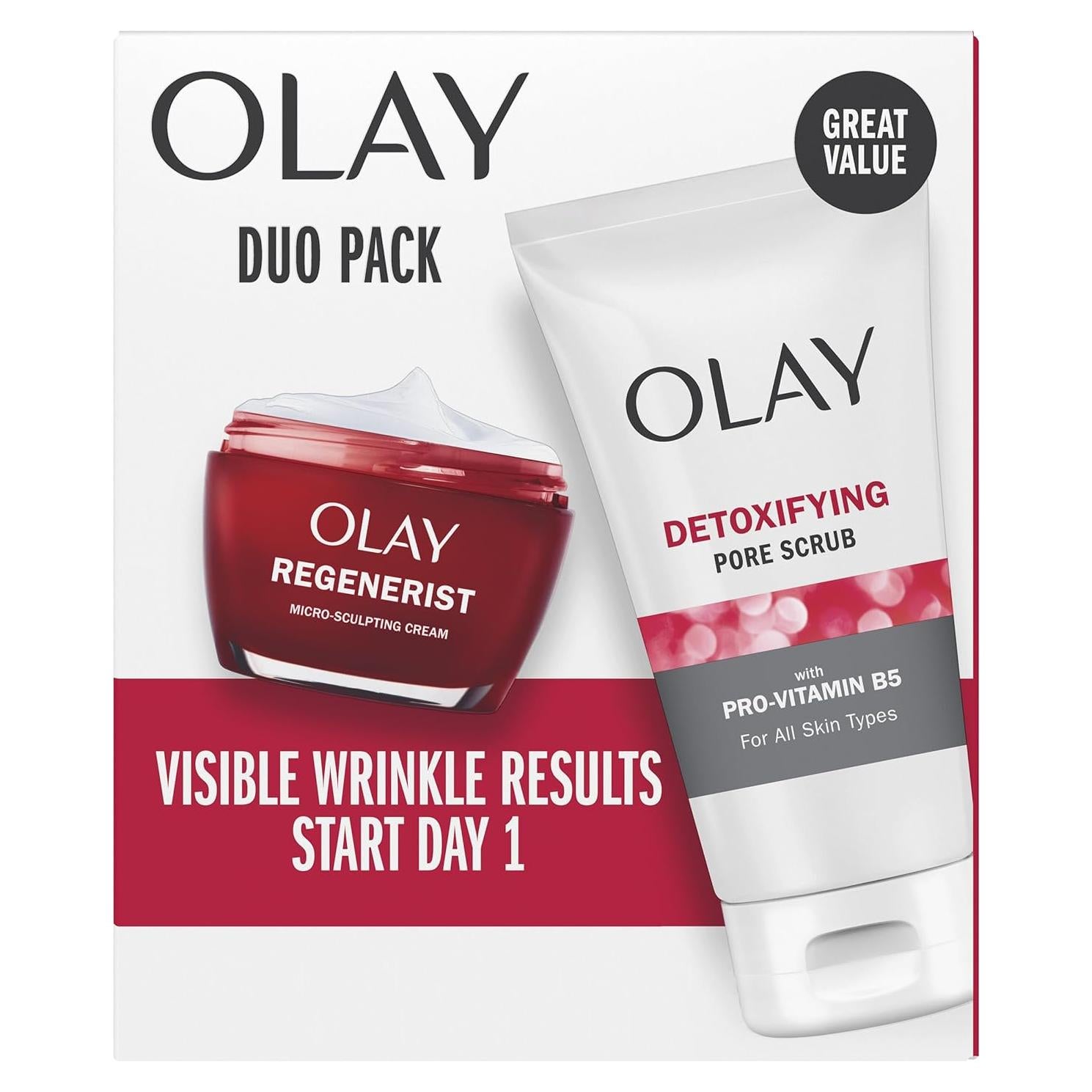 Olay Regenerist Limpiador Facial + Crema Hidratante 190ml