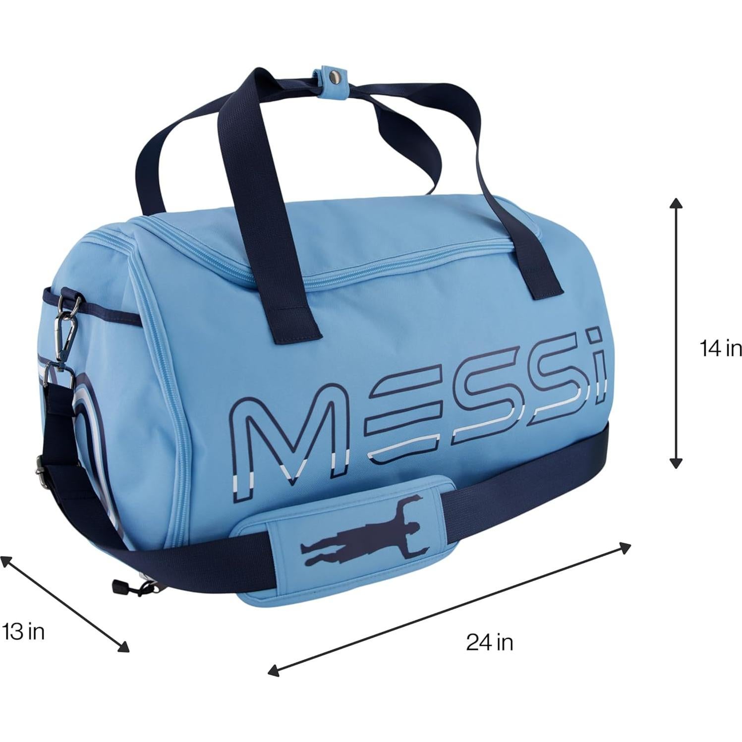 Bolso de Viaje Messi Azul Argentina - Tamaño Único, Duradero y Espacioso