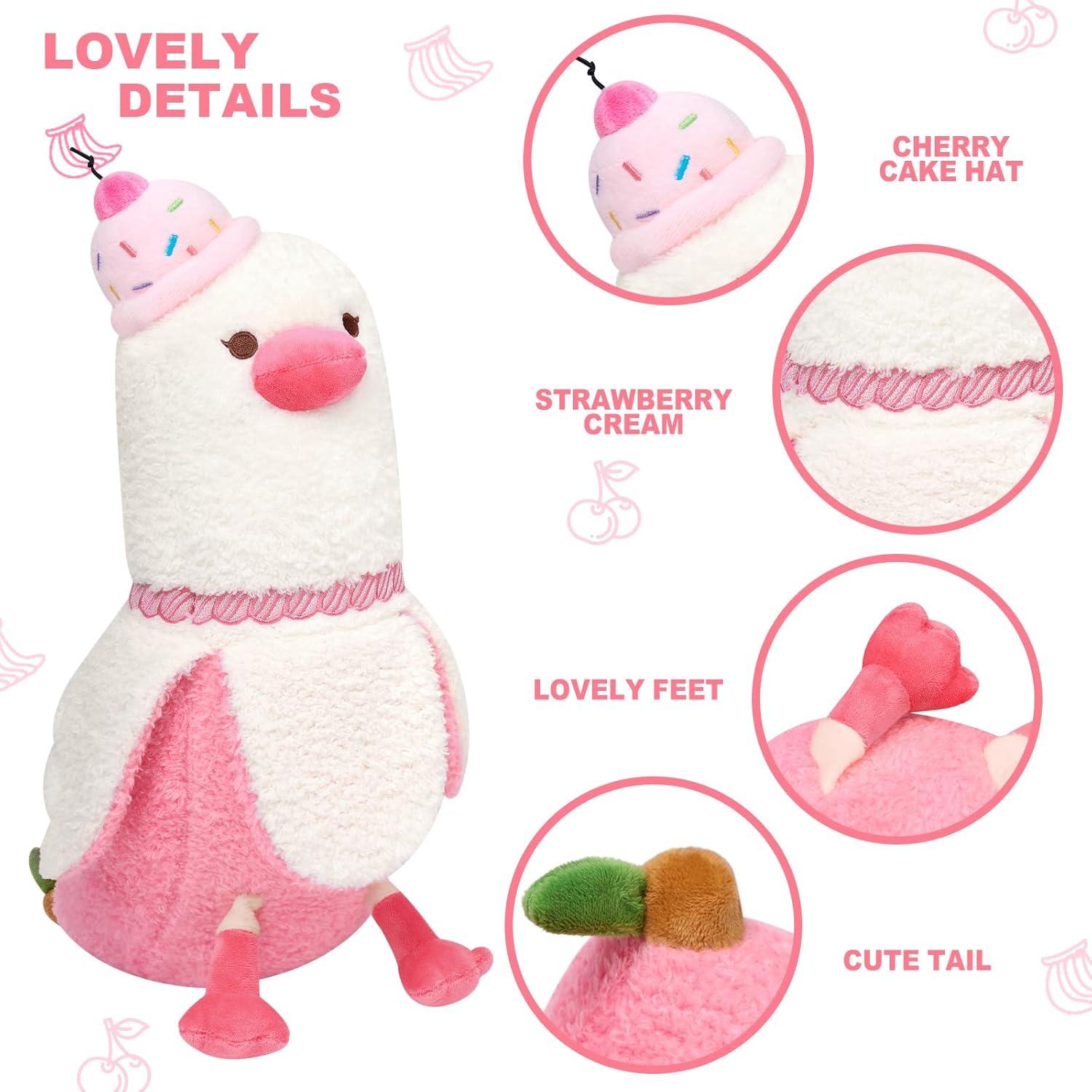 Almohada de Peluche Pato Plátano PEACH CAT 30 cm Pastel