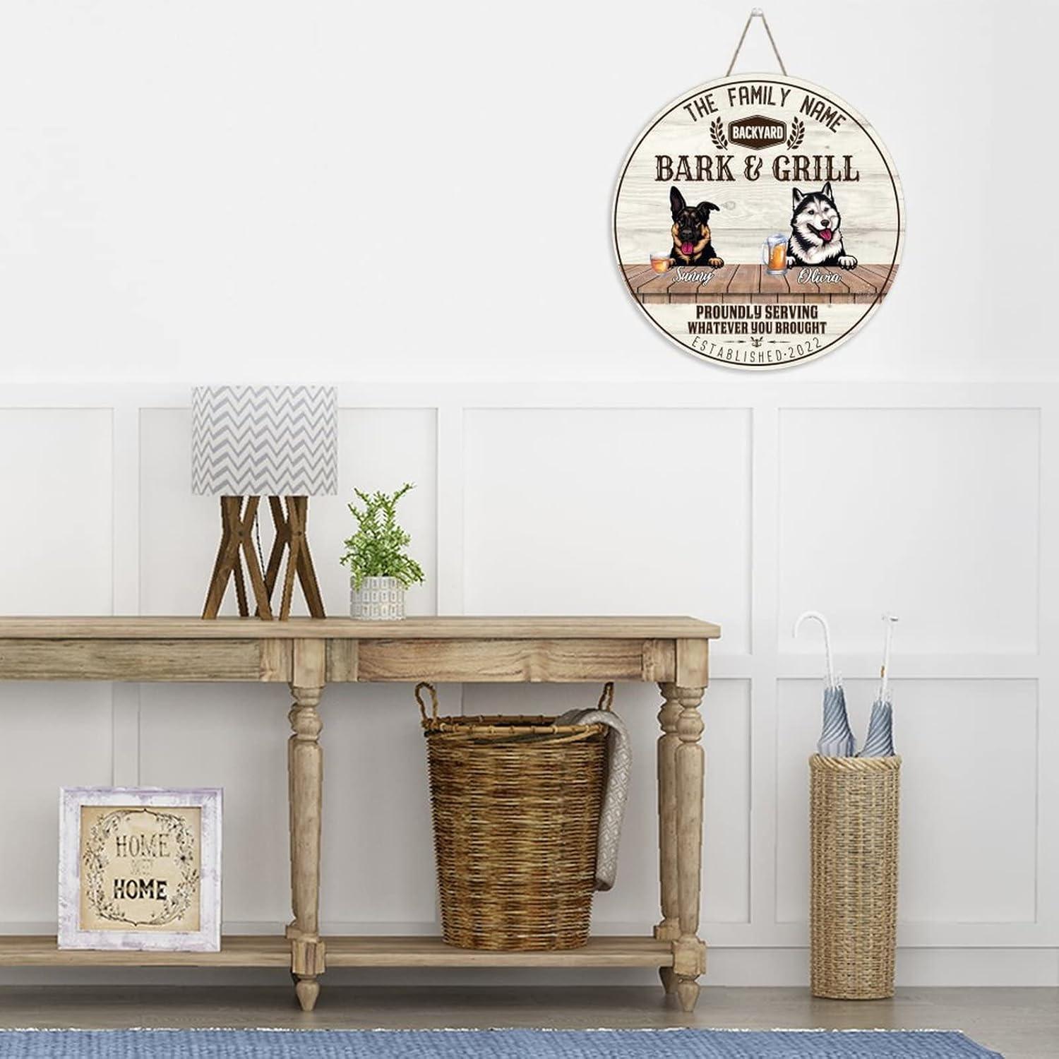 Cartel de Madera Personalizado SILYHEART 30.48 cm Decoración BBQ